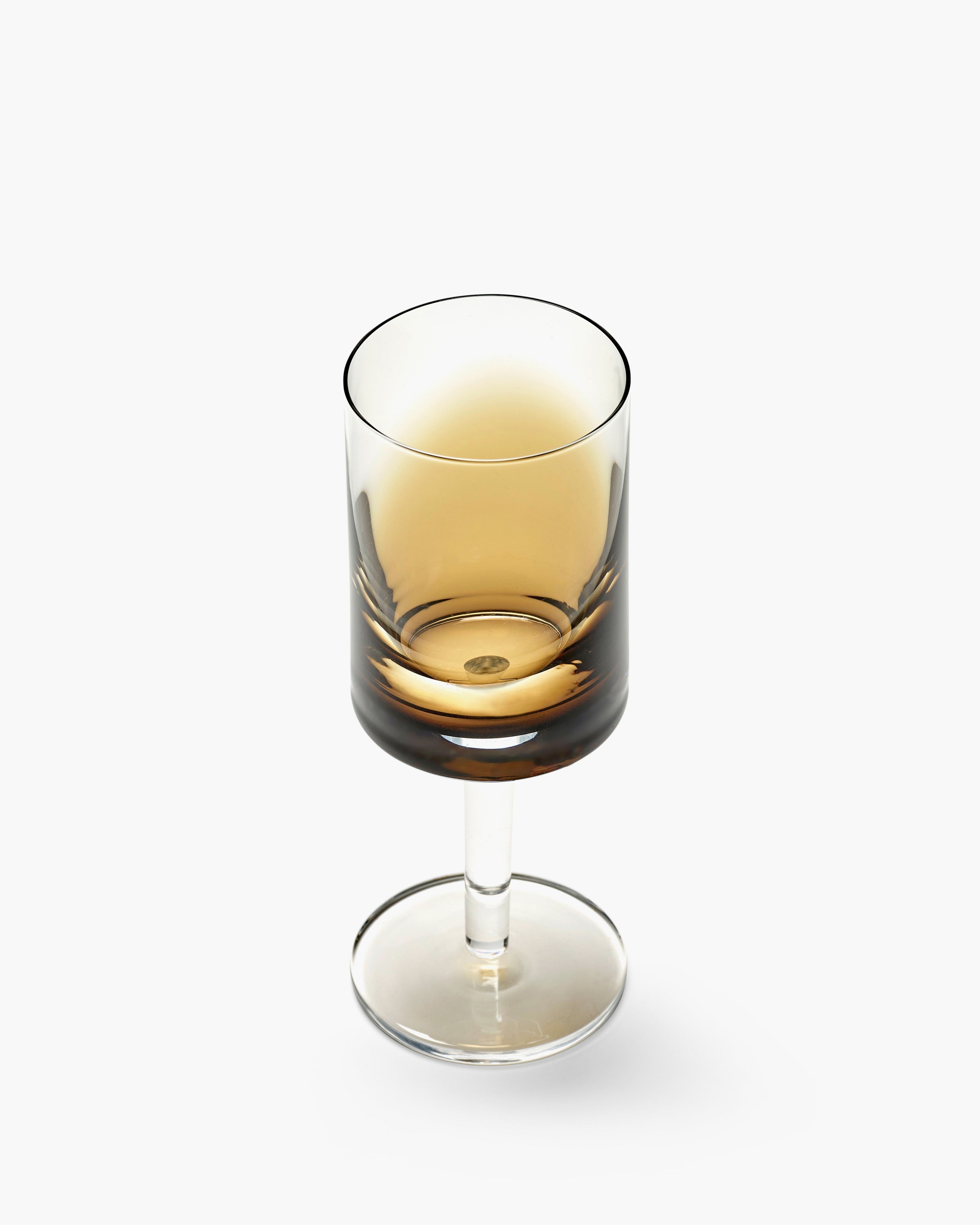 WHITE WINE GLASS AMBER ZUMA (SET 4 PZ)