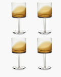 RED WINE GLASS AMBER ZUMA (SET 4 PZ)
