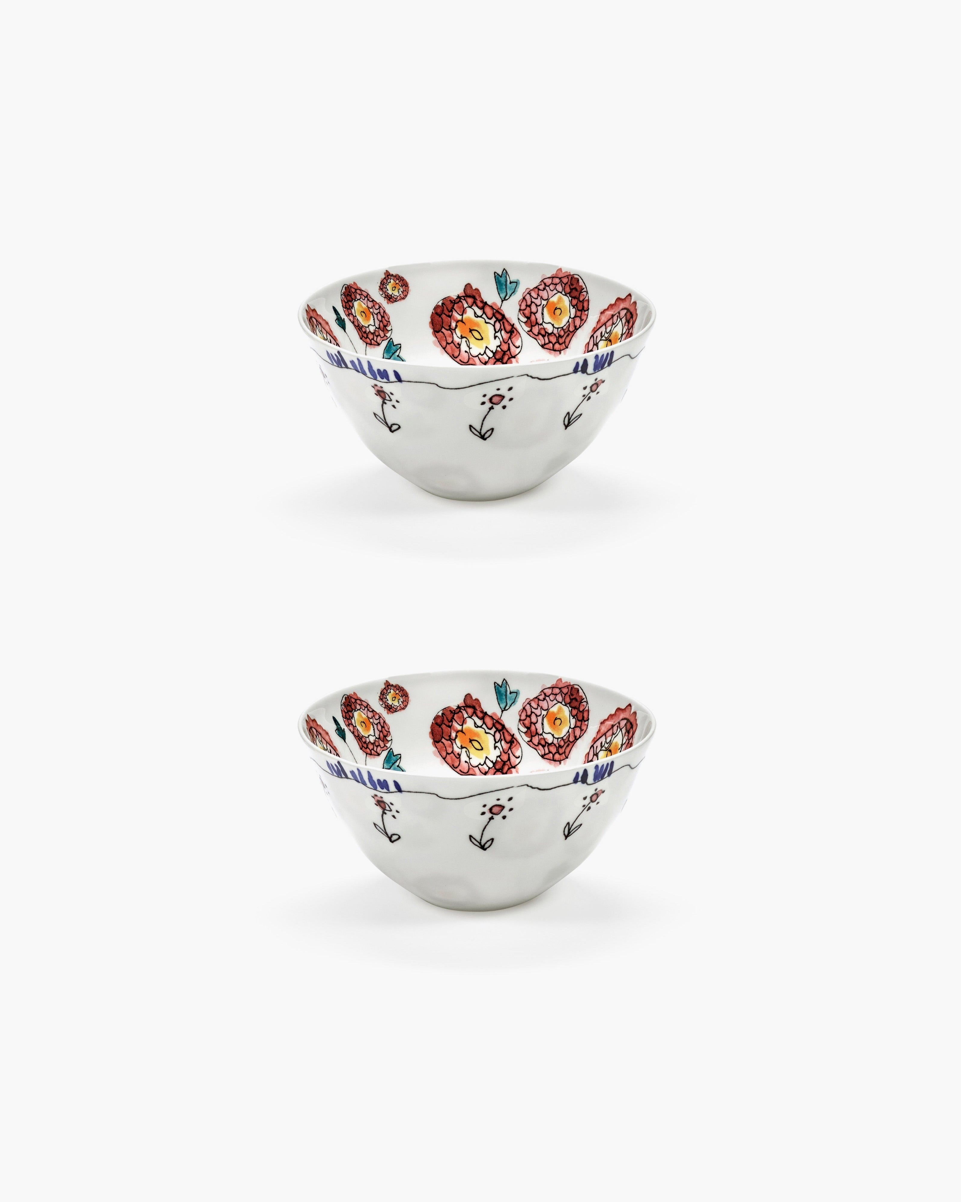 BOWL M ANEMONE MILK MF (SET 2 PZ)