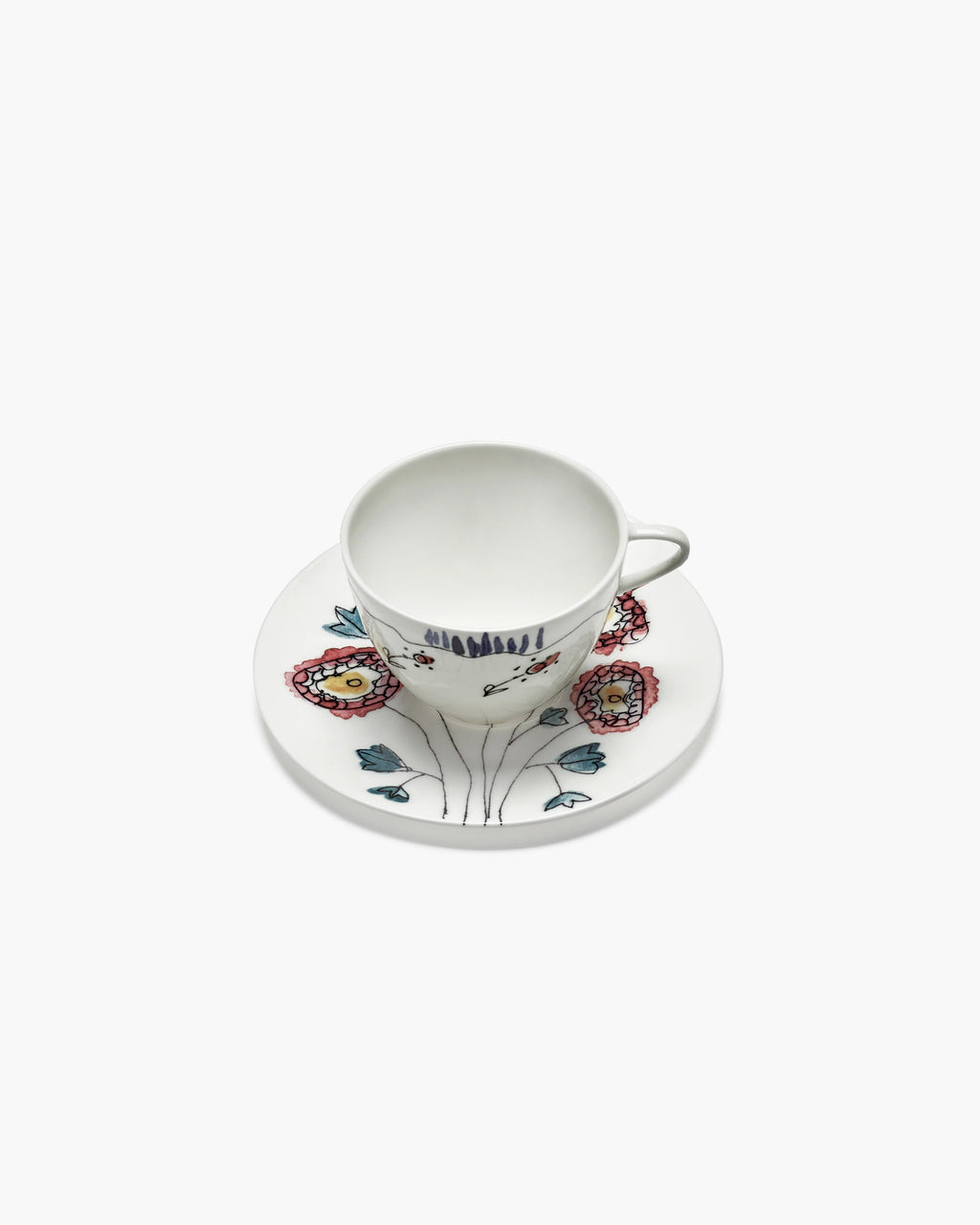 COFFEE CUP HIGH + SAUCER ANEMONE MILK MF (SET 2 PZ)