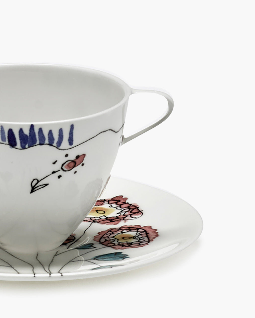 COFFEE CUP HIGH + SAUCER ANEMONE MILK MF (SET 2 PZ)