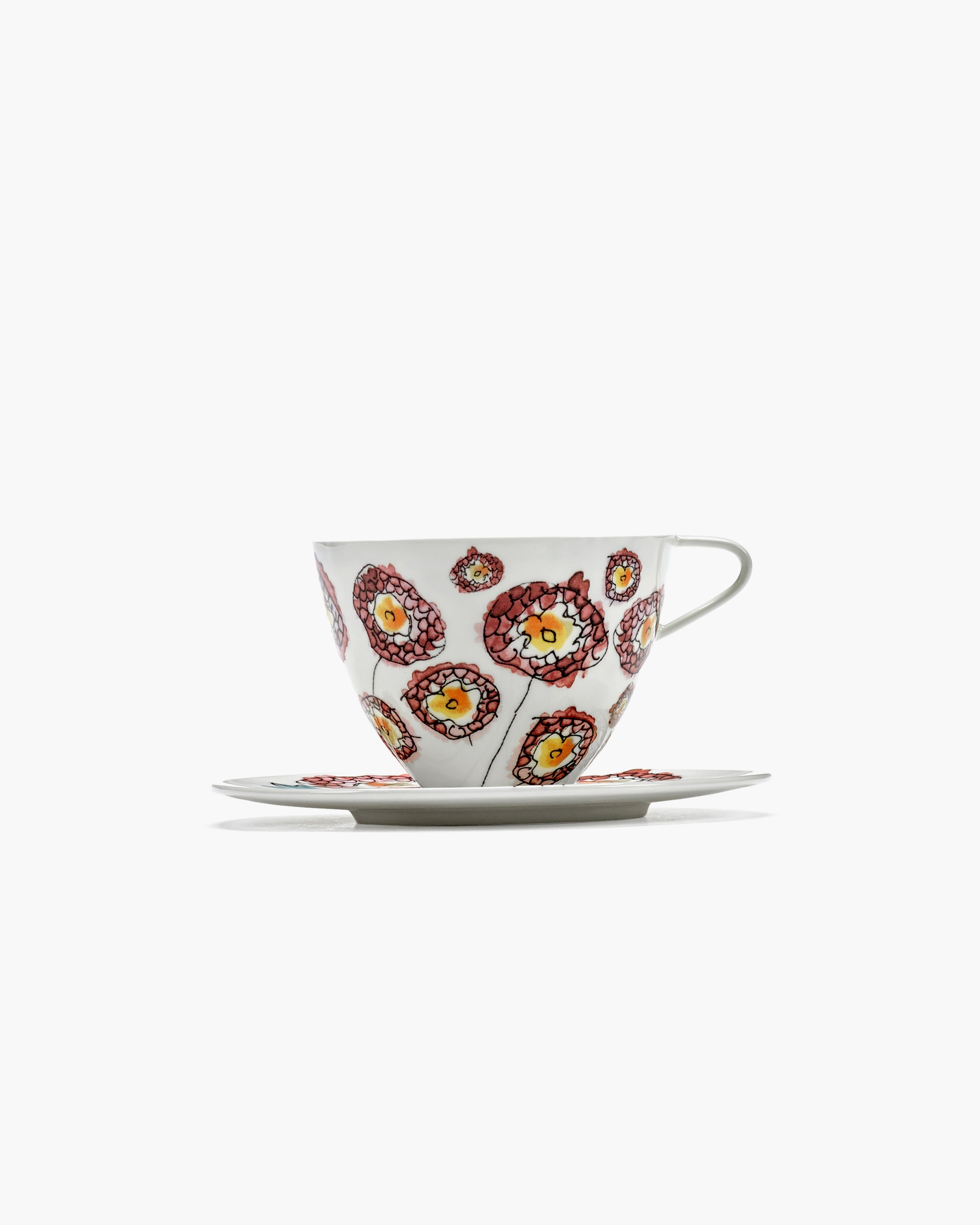 CAPPUCCINO CUP + SAUCER ANEMONE MILK MF (SET 2 PZ)