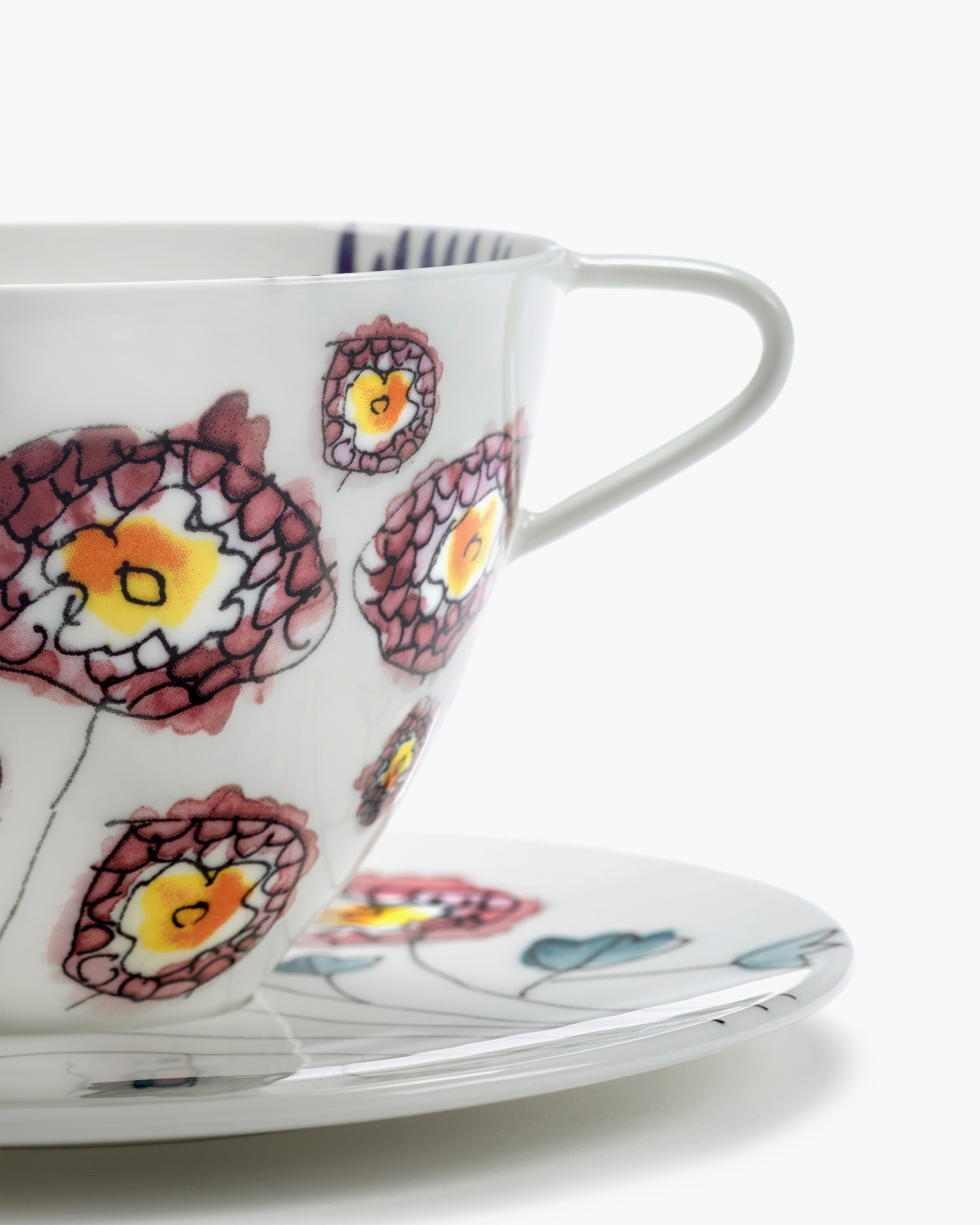 CAPPUCCINO CUP + SAUCER ANEMONE MILK MF (SET 2 PZ)