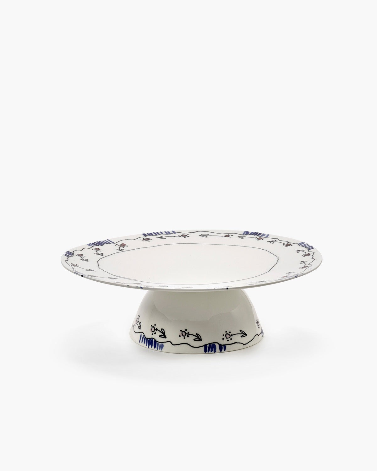 CAKE STAND L ANEMONE MILK MF