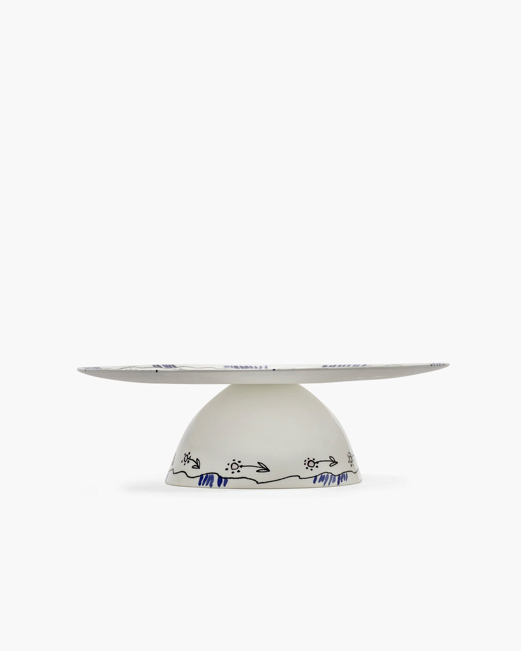 CAKE STAND L ANEMONE MILK MF