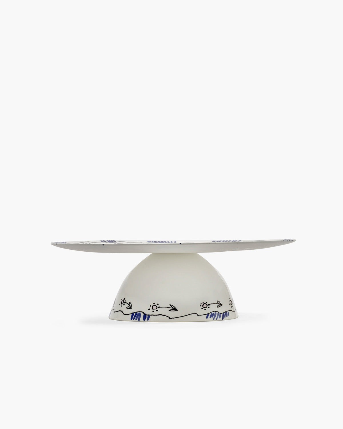 CAKE STAND L ANEMONE MILK MF