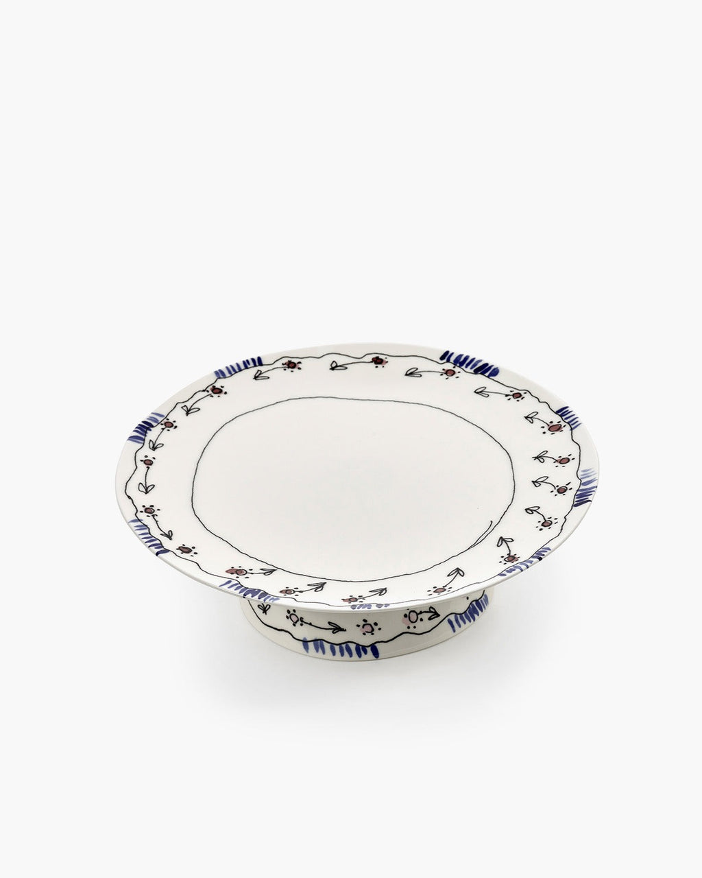 CAKE STAND L ANEMONE MILK MF