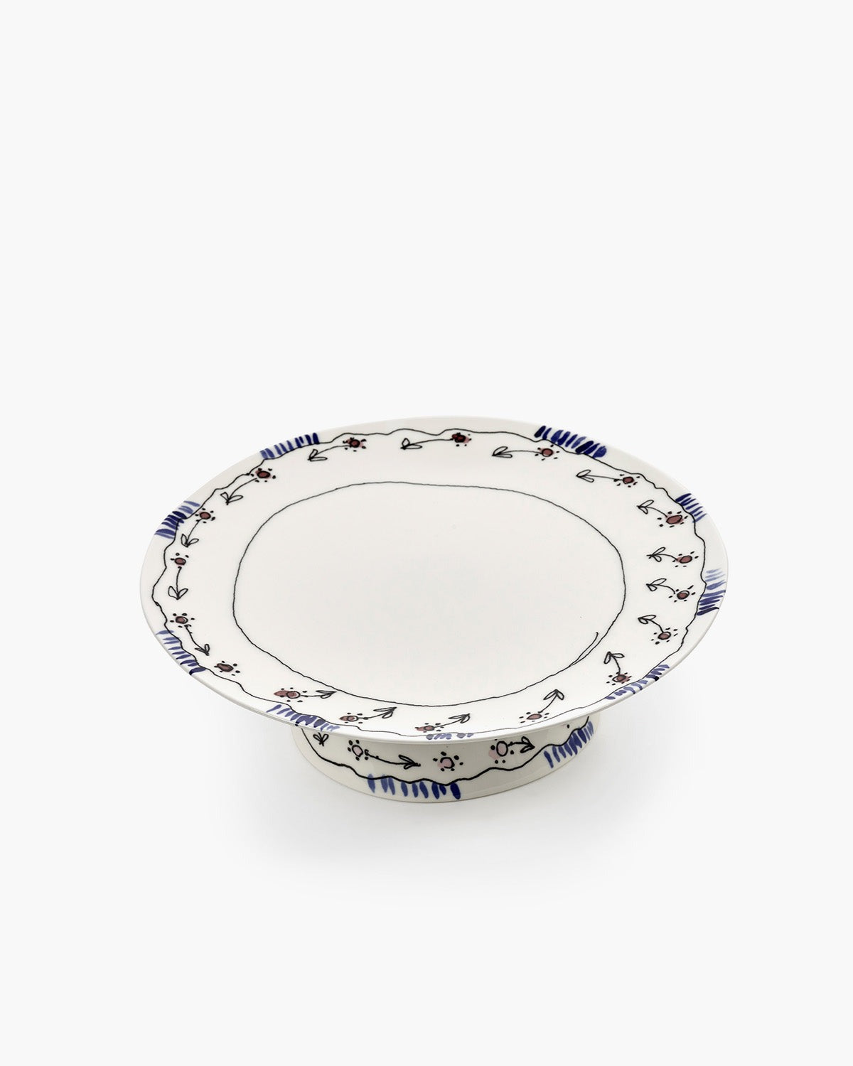 CAKE STAND L ANEMONE MILK MF