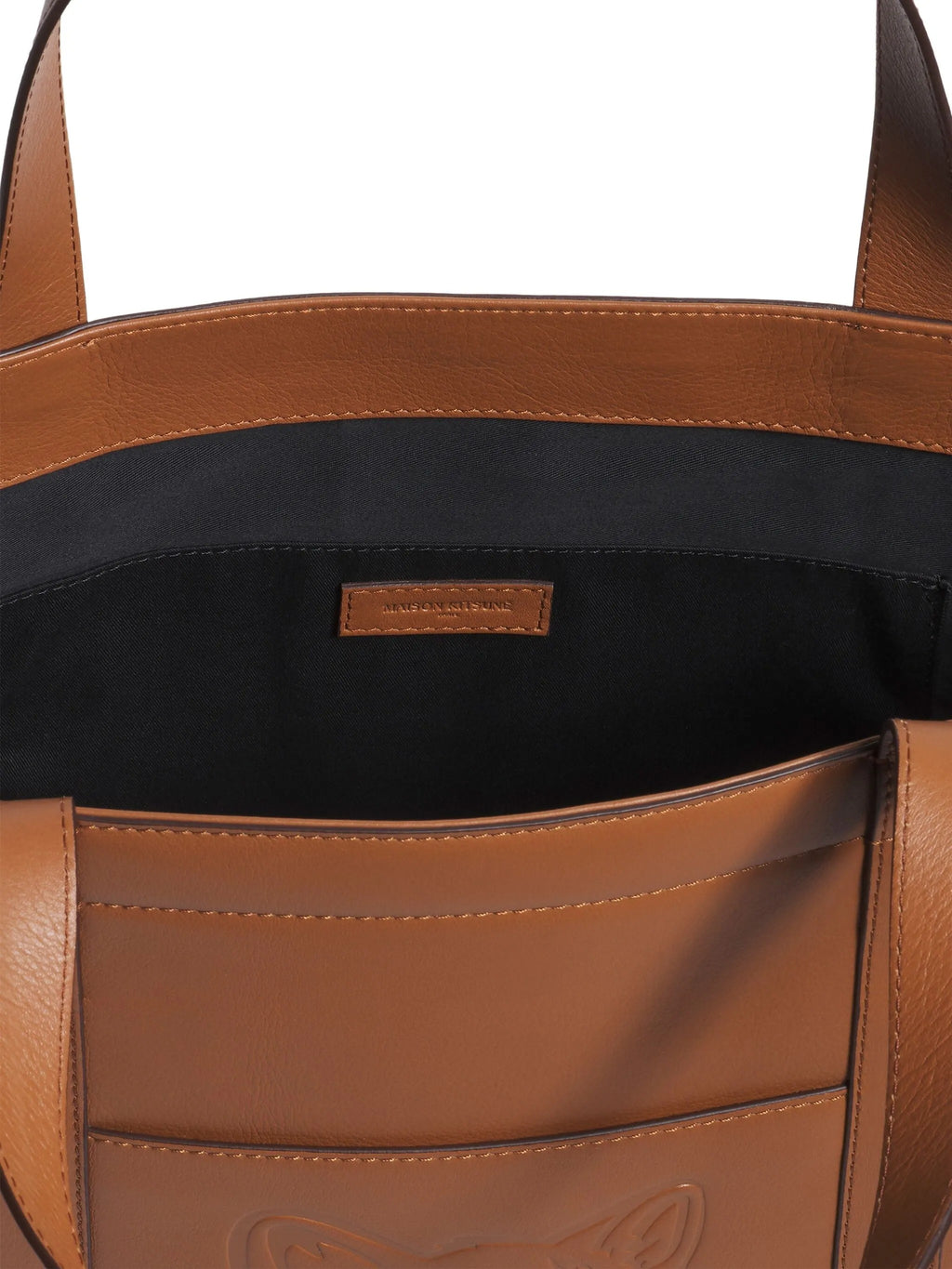 FOX HEAD LEATHER MEDIUM TOTE