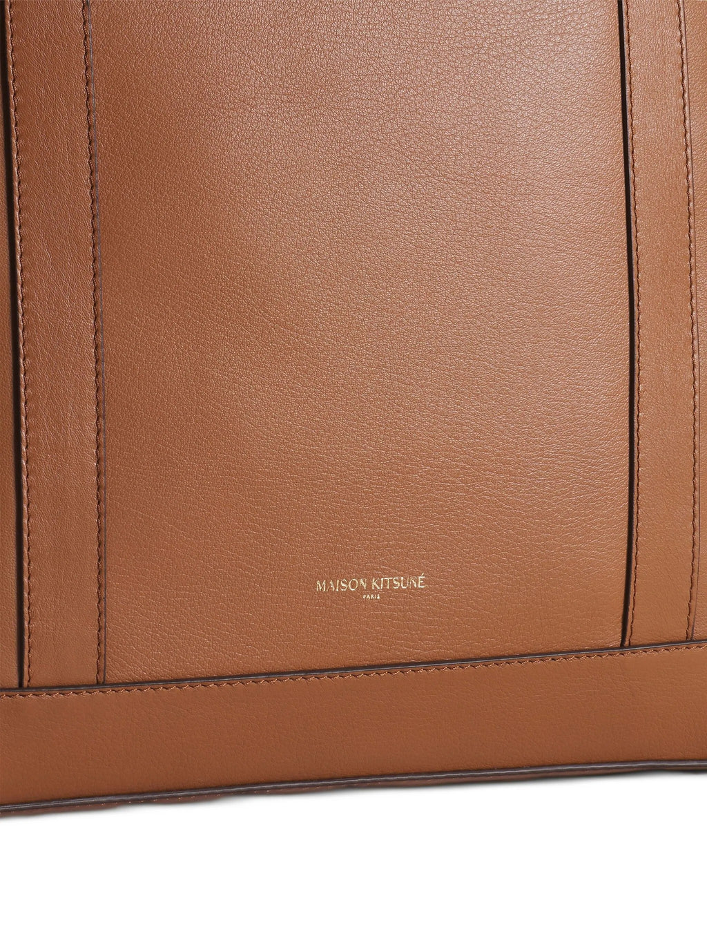 FOX HEAD LEATHER MEDIUM TOTE