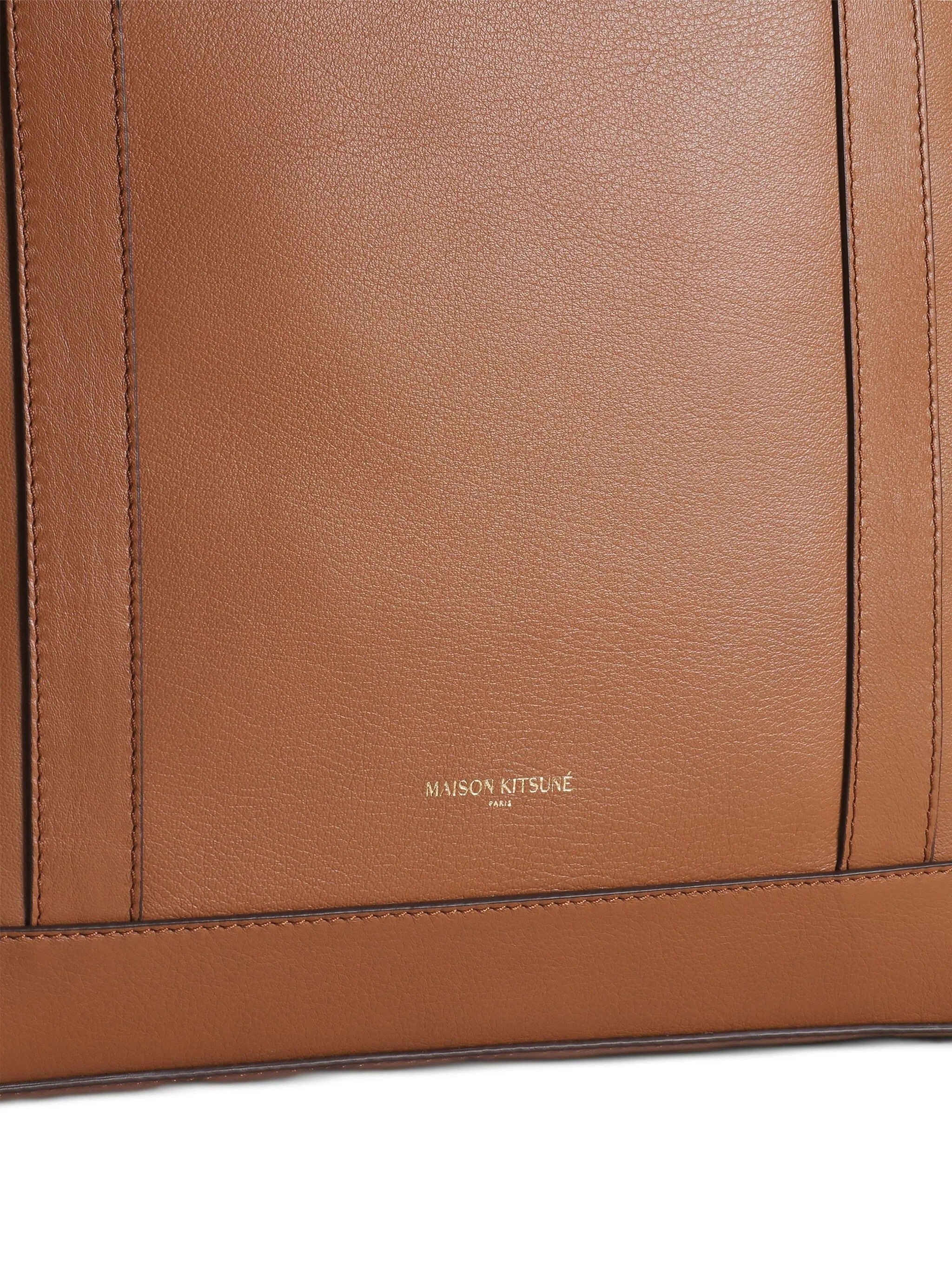 FOX HEAD LEATHER MEDIUM TOTE