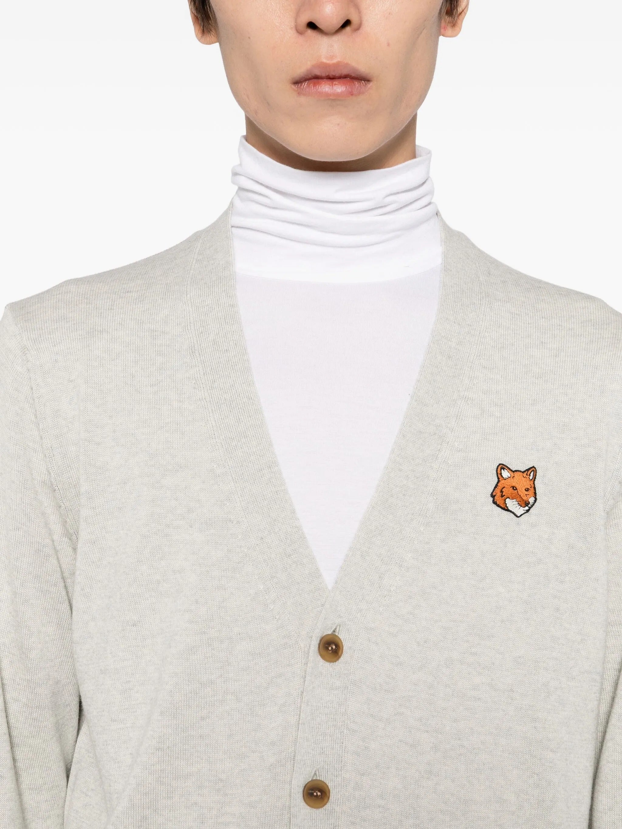 FOX HEAD MERINO REGULAR CARDIGAN