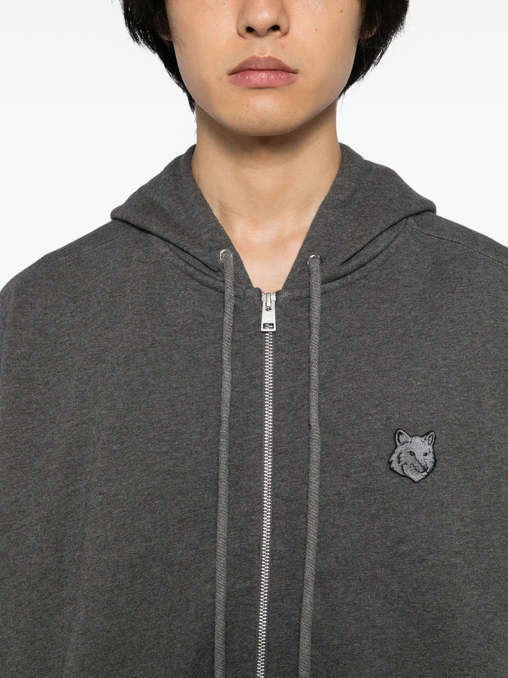 FOX HEAD ZIPPED OVERSIZE HOODIE