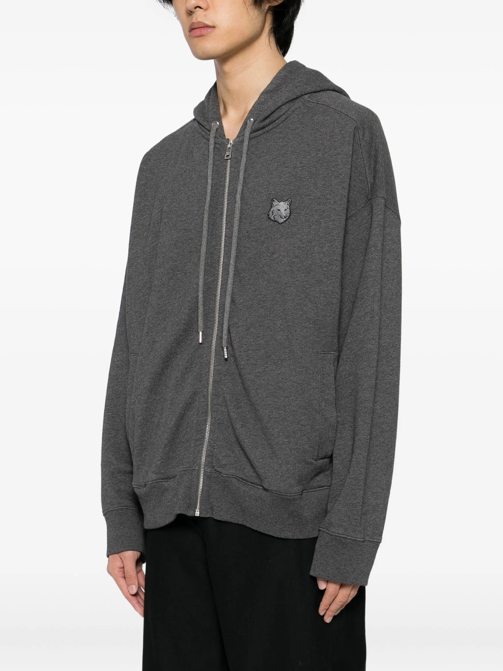 FOX HEAD ZIPPED OVERSIZE HOODIE