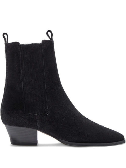 AGATA COW SUEDE LEATHER BLACK