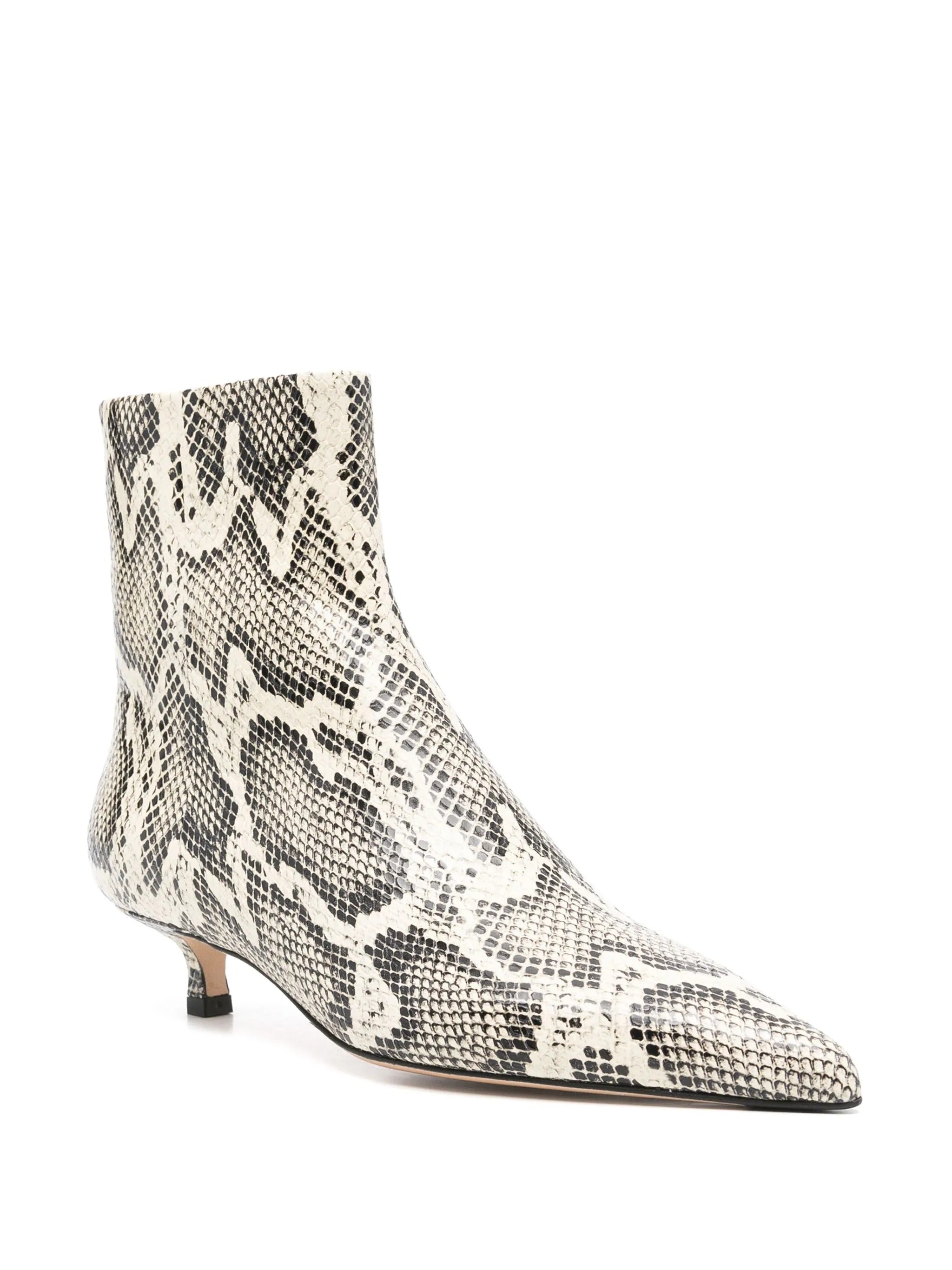 SOFIE SNAKE PRINT CALF LEATHER CREAMY