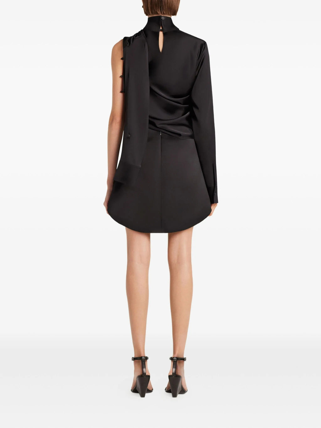 OFF-SHOULDER SATIN TOP