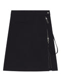 ZIPPED HERITAGE CREPE SKIRT