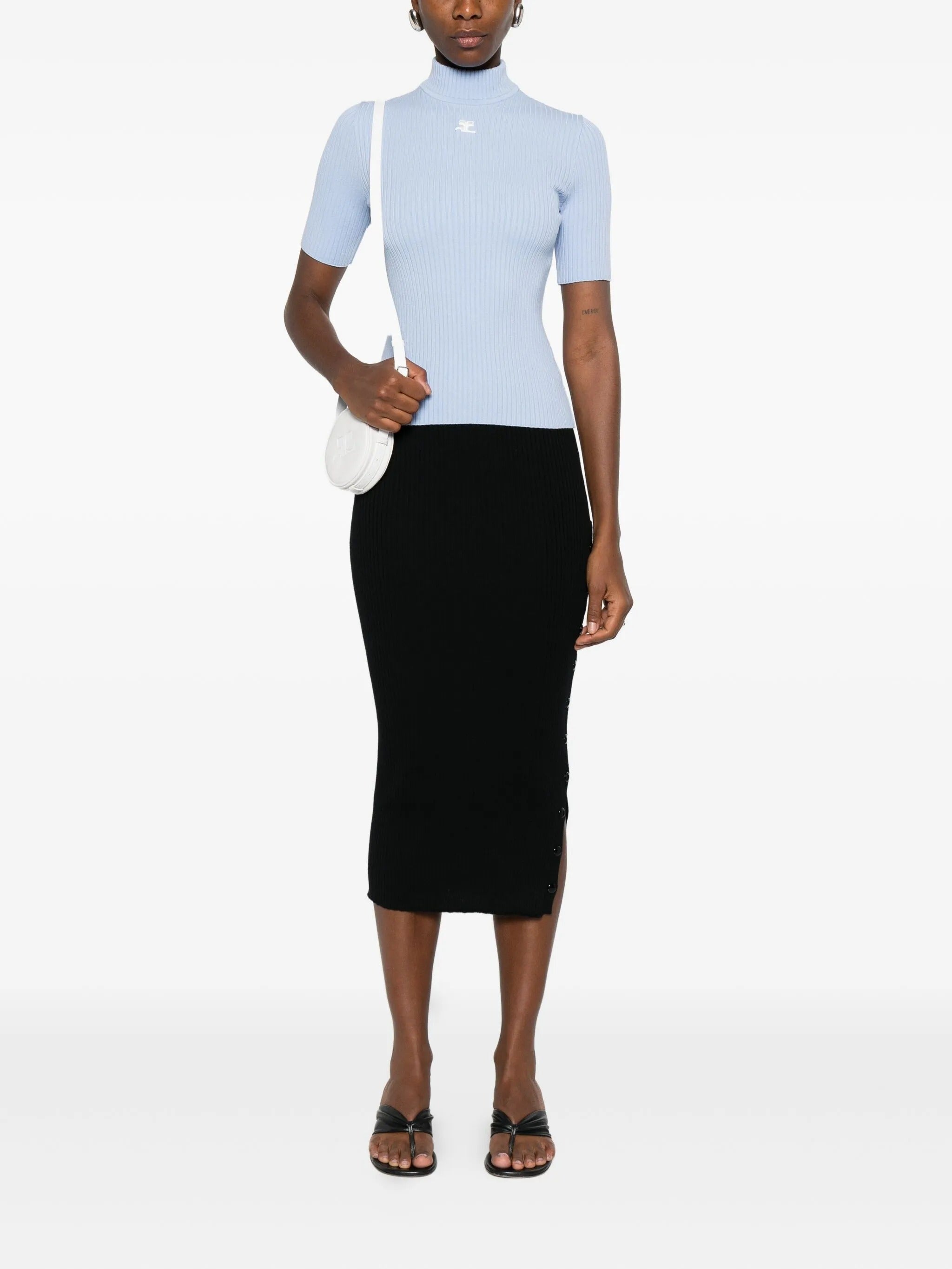 MULTI SNAP LIGHT RIB SKIRT