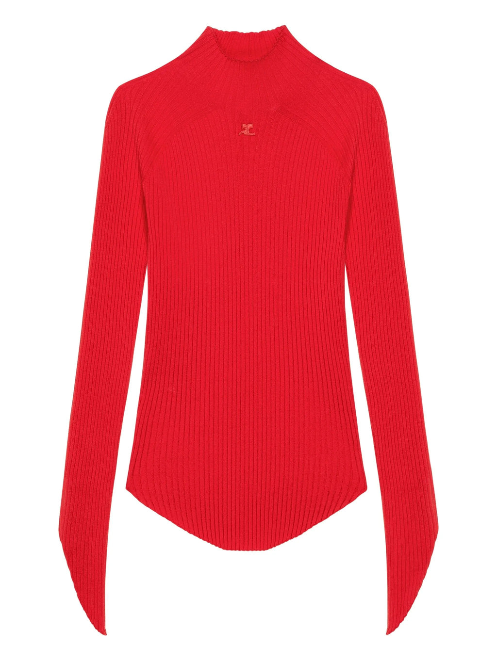 CIRCLE RIB KNIT MOCKNECK SWEATER