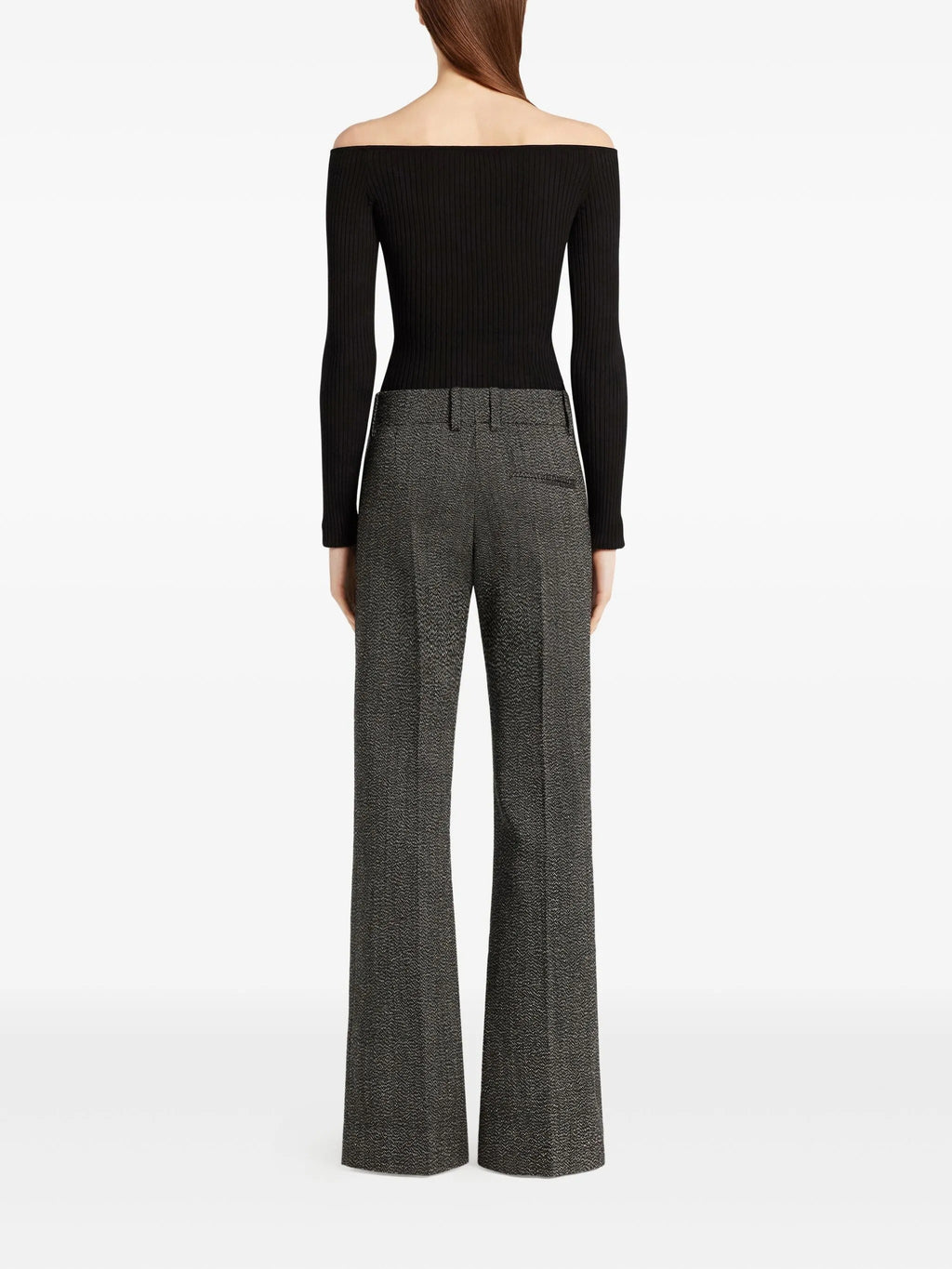 OFF SHOULDER RIB KNIT TOP