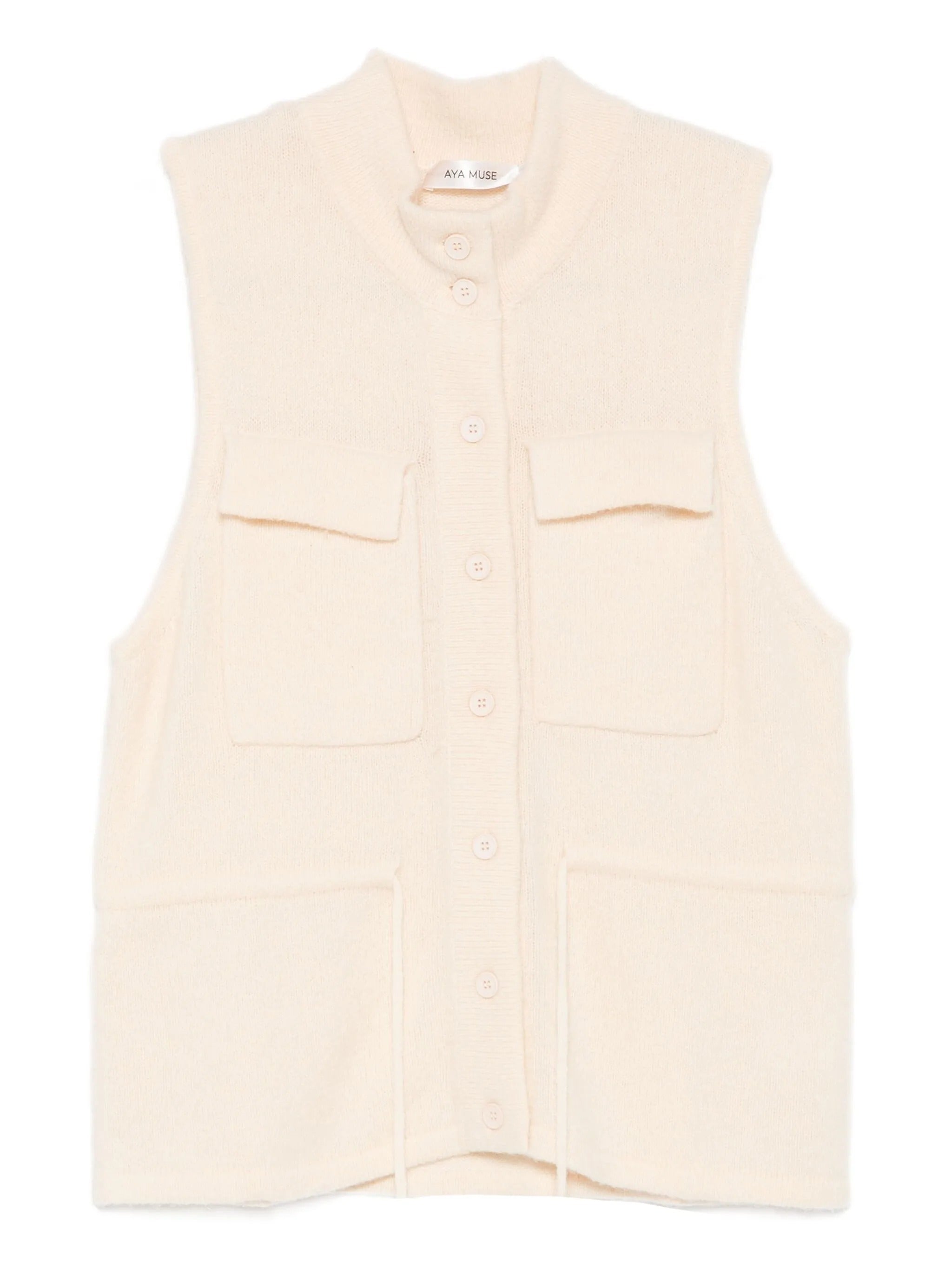 BUTTON VEST WITH TIE