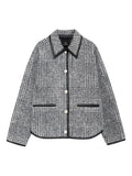 CAMDEN JACKET - BLACK AND GREY CHECK