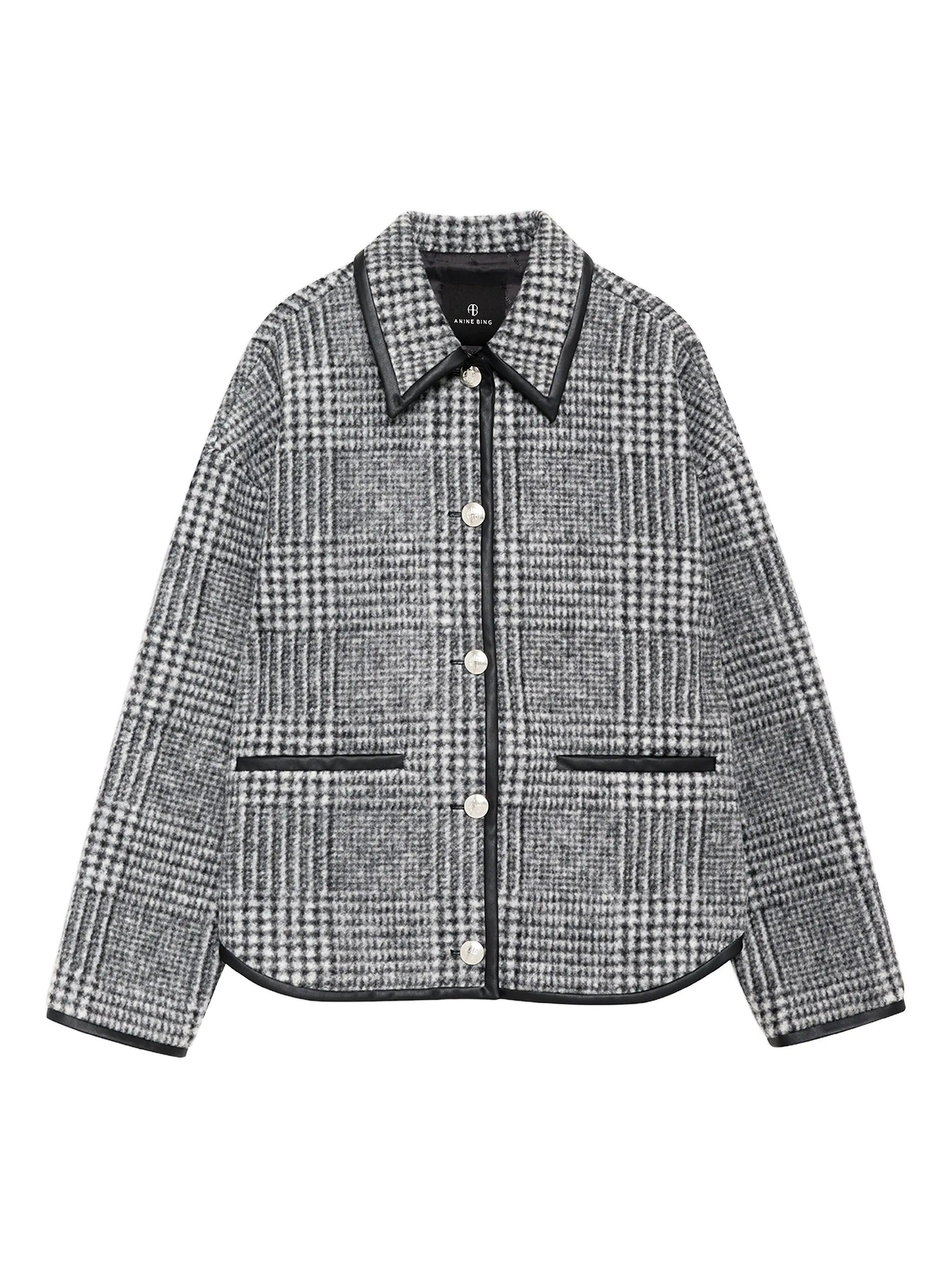 CAMDEN JACKET - BLACK AND GREY CHECK