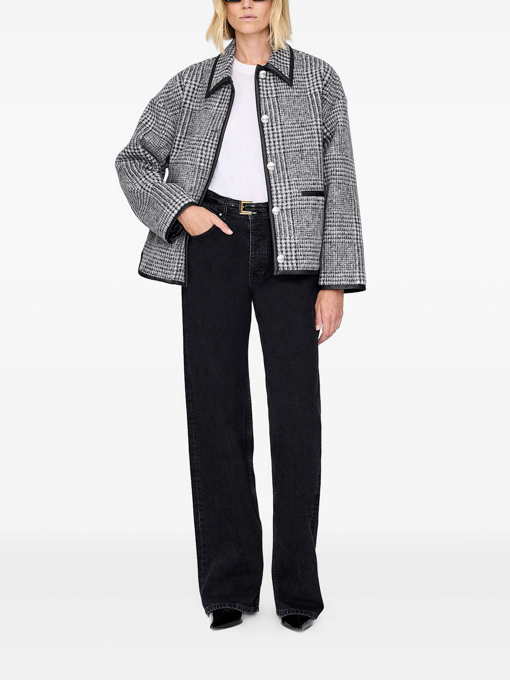 CAMDEN JACKET - BLACK AND GREY CHECK