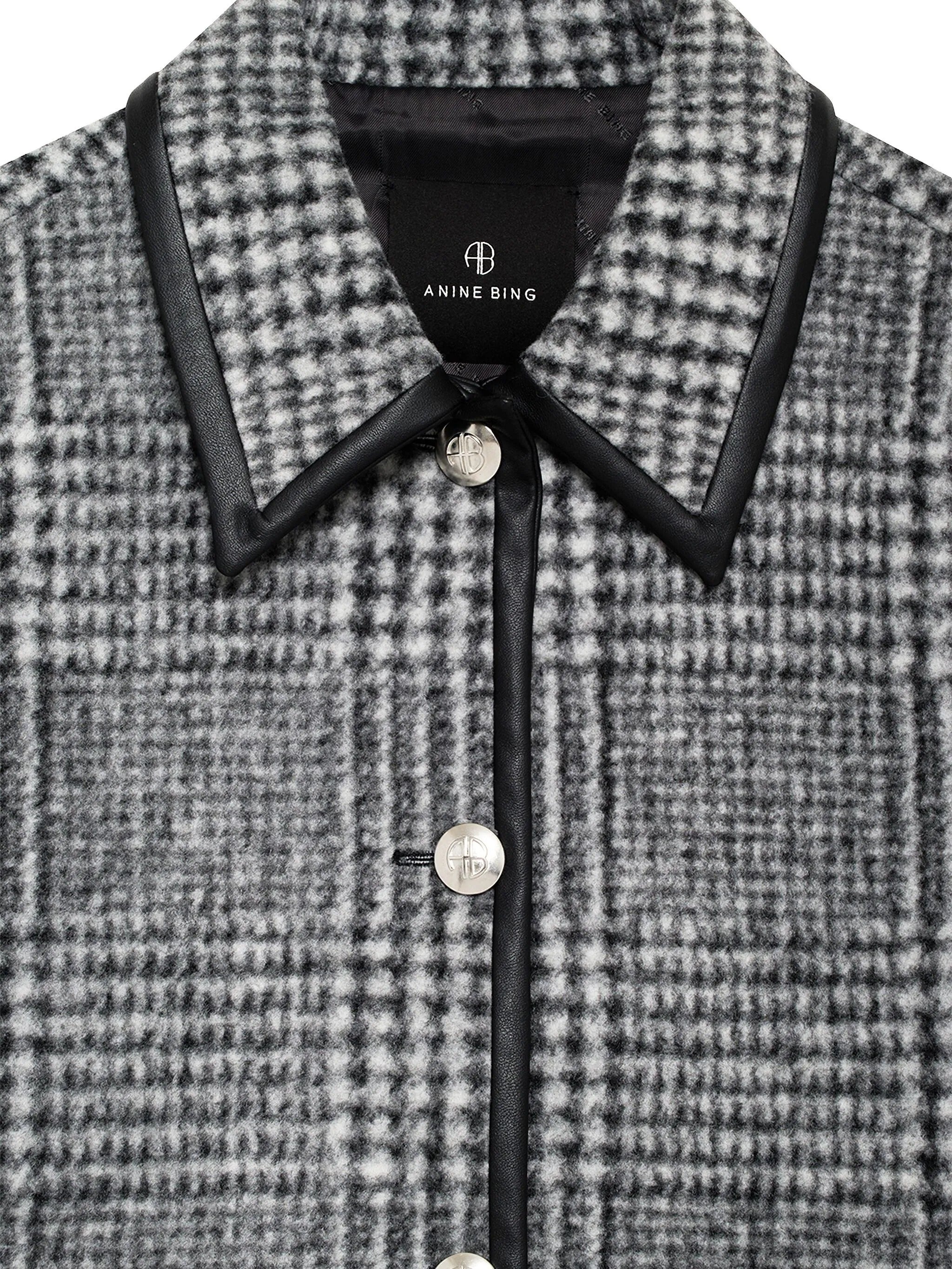 CAMDEN JACKET - BLACK AND GREY CHECK