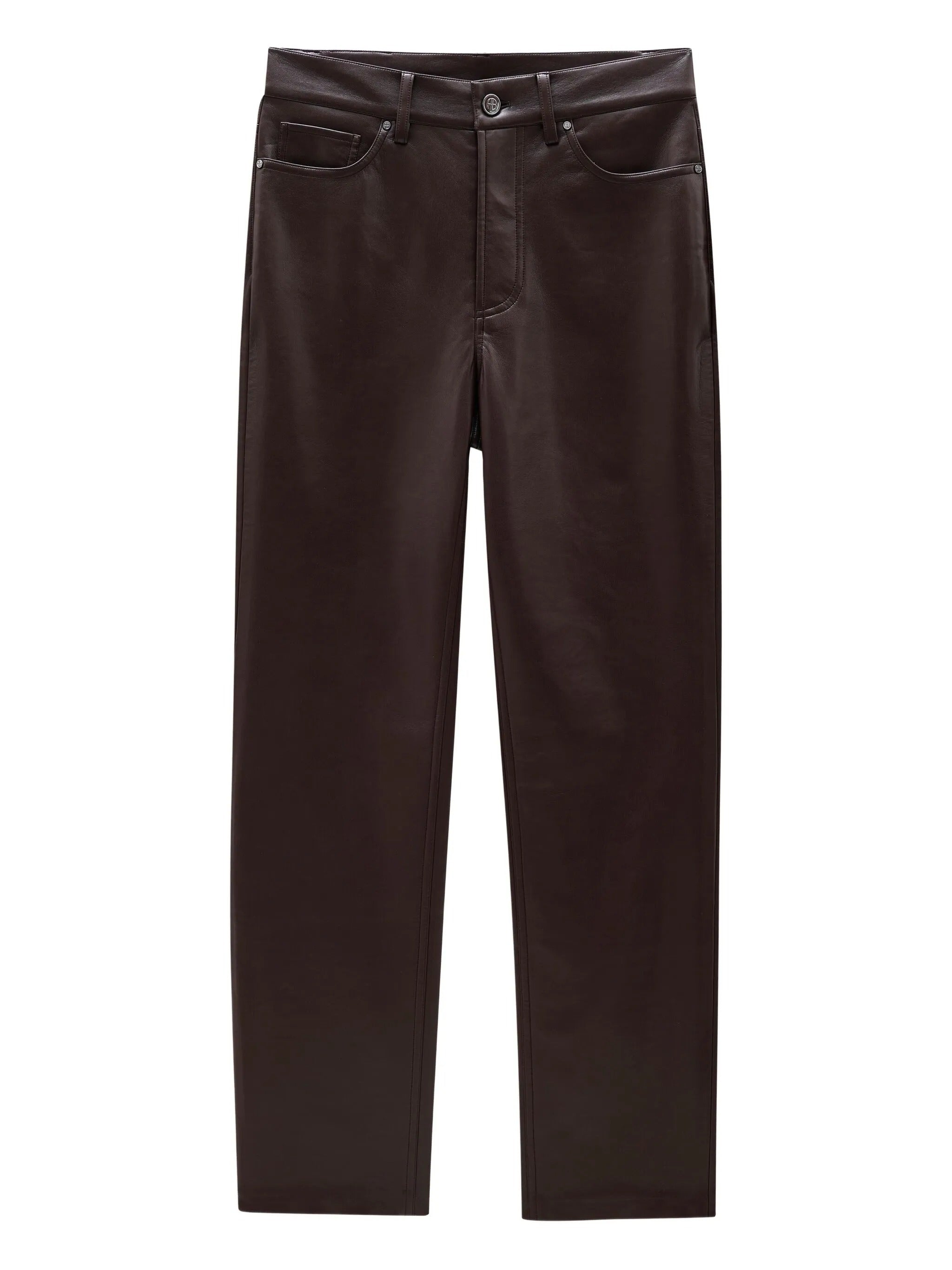 BRUNO PANT - DEEP BROWN RECYCLED LEATHER