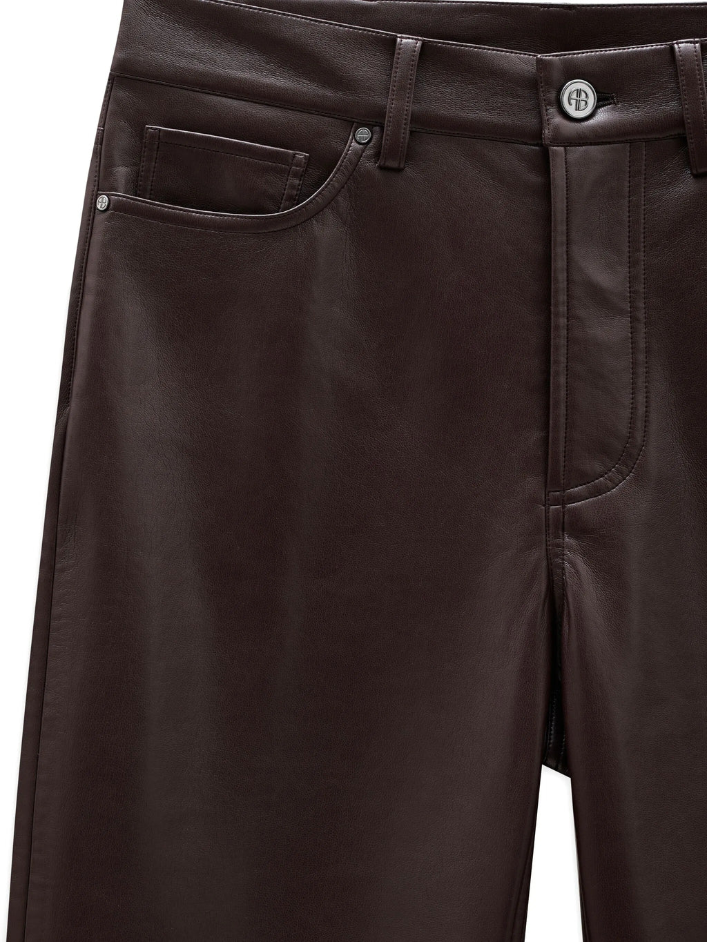 BRUNO PANT - DEEP BROWN RECYCLED LEATHER