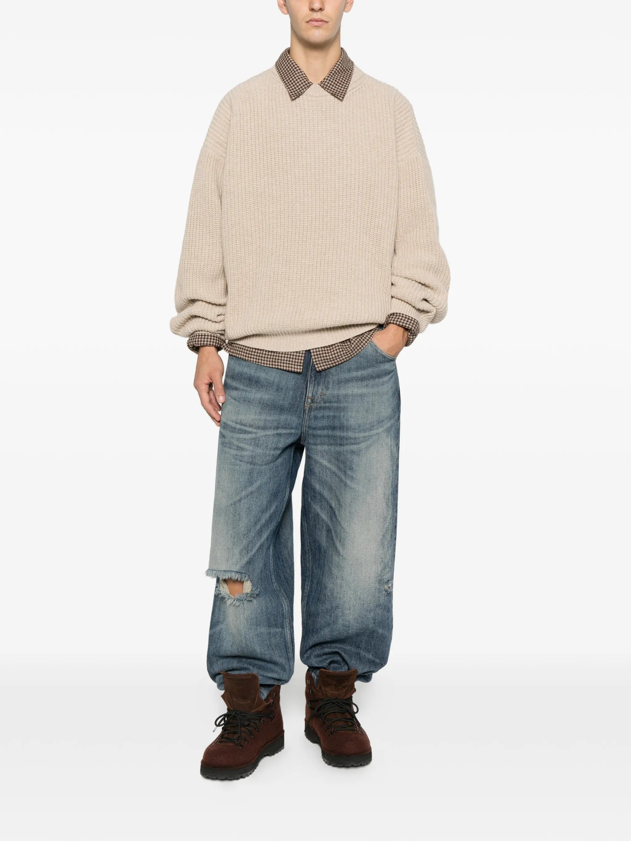 RIB STICTCH SWEATER