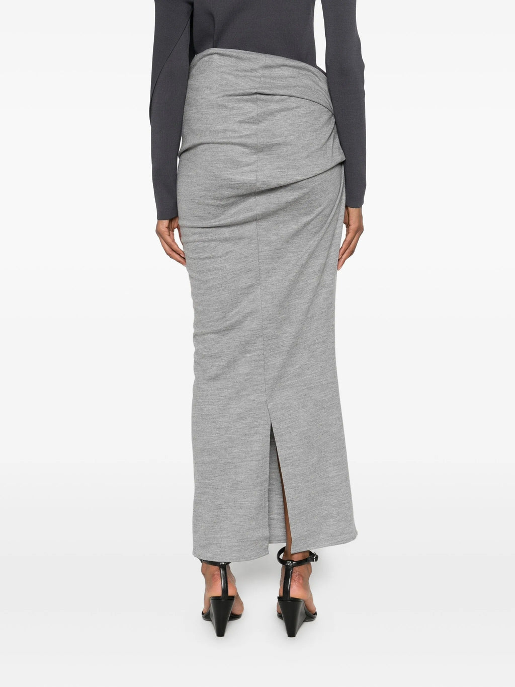 WOOL SKIRT DUST GREY