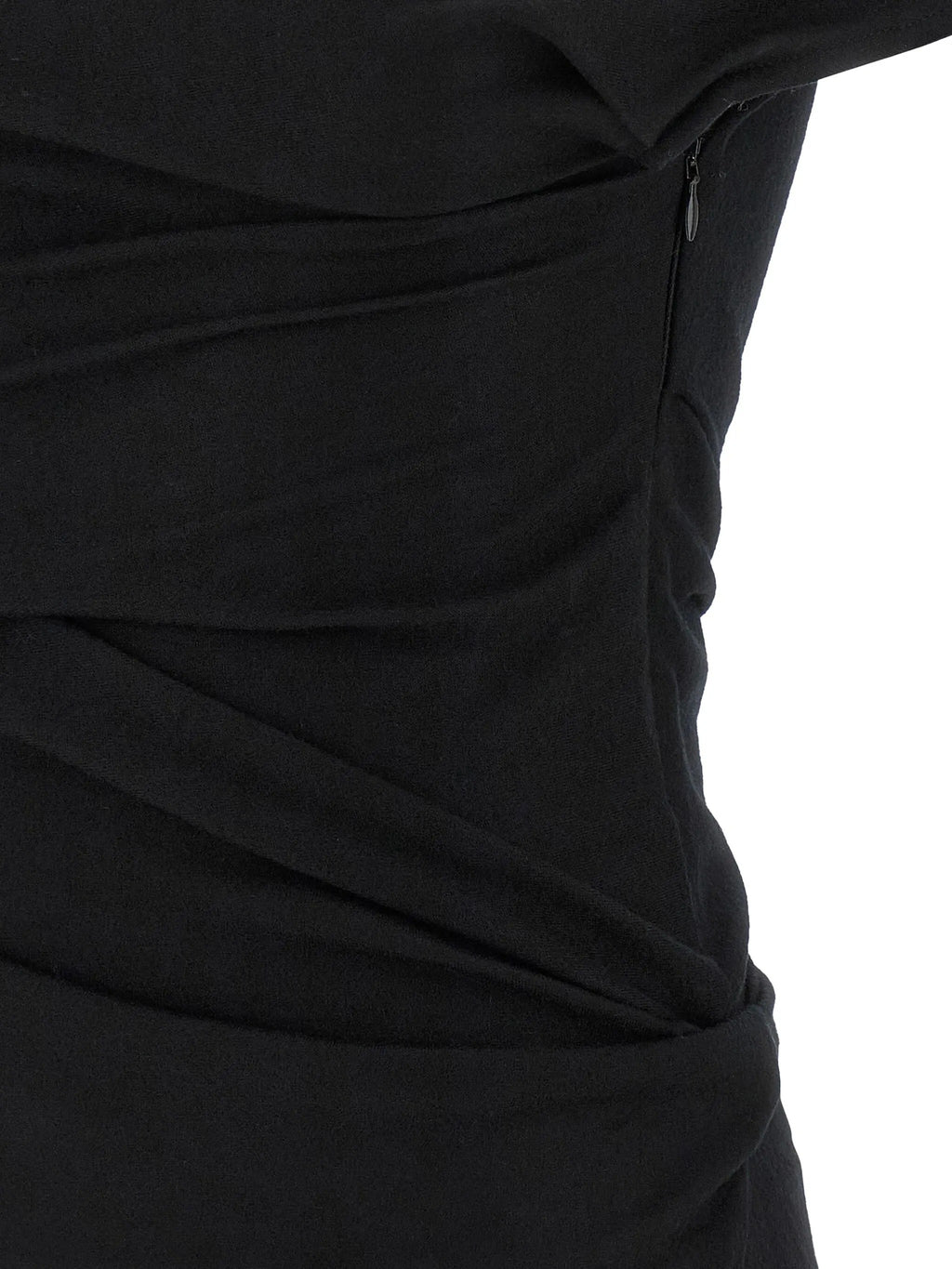 SIDE DRAPE TOP BLACK