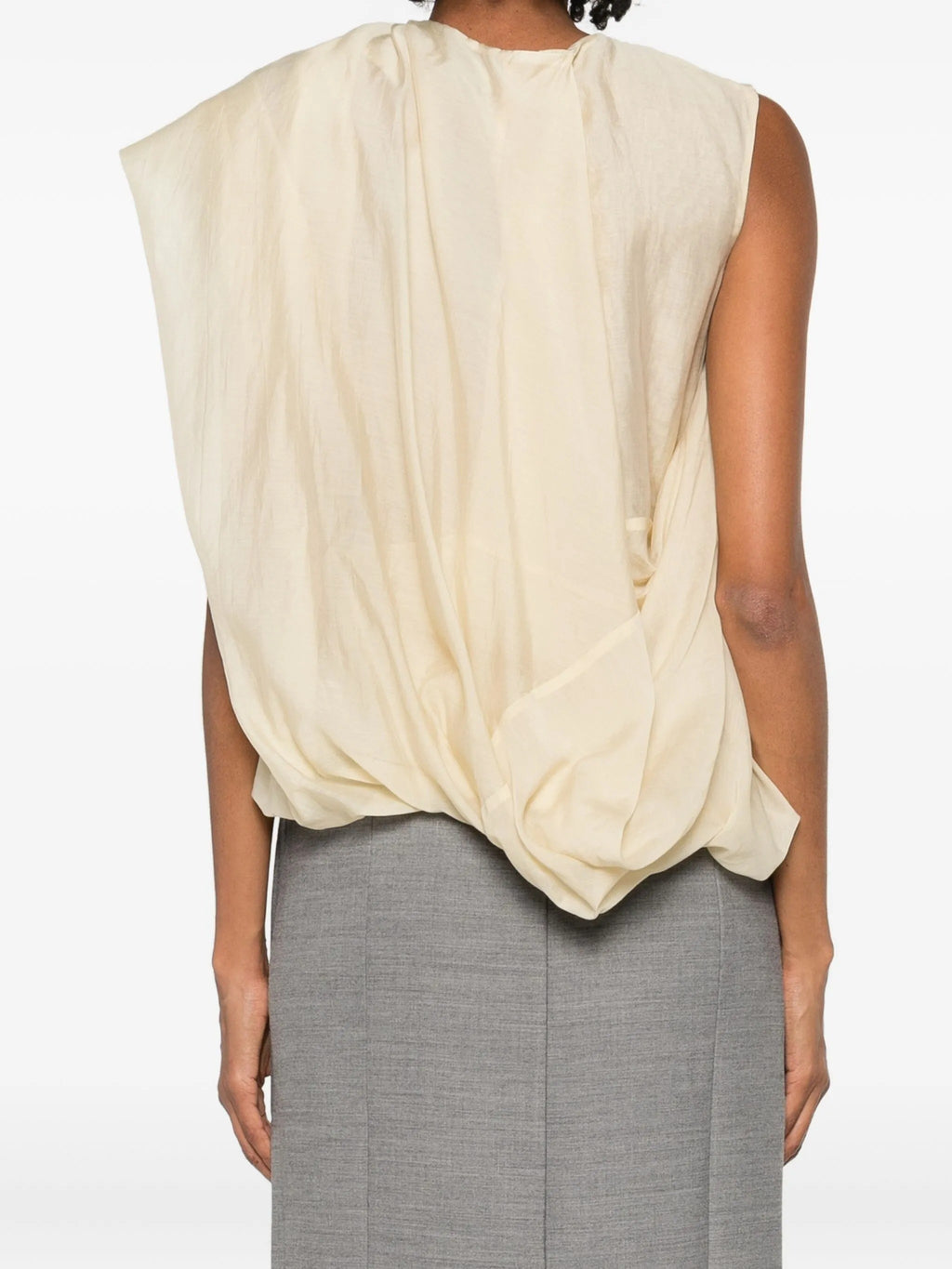 SIDE DRAPE TOP SOFT TAN