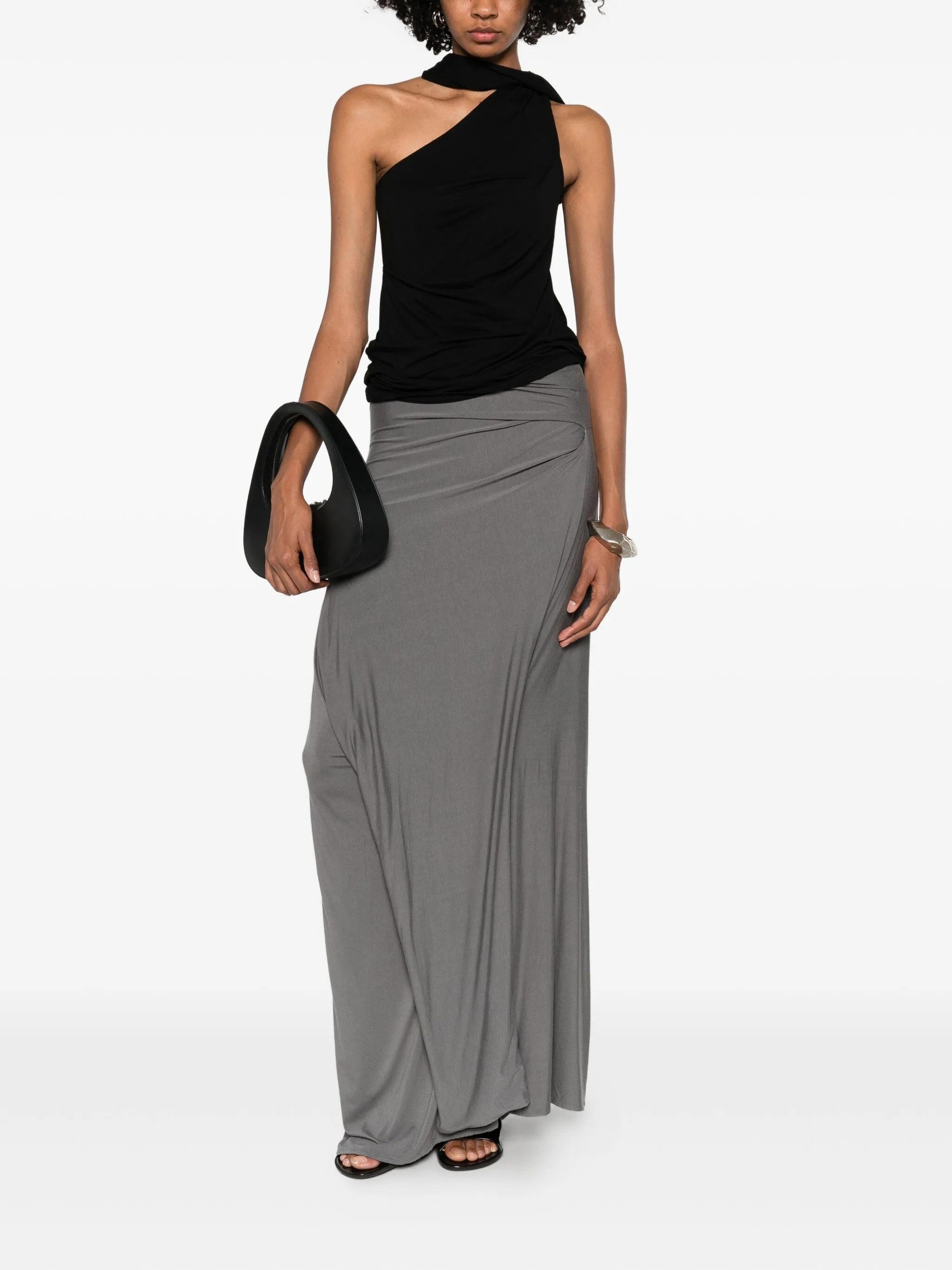 LUMIERE SCARF SKIRT DEEP GREY