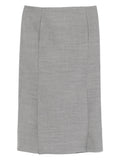 TAILORED MIDI SKIRT WARM GRAY