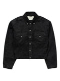 SHRUNKEN DENIM JACKET RAW BLACK