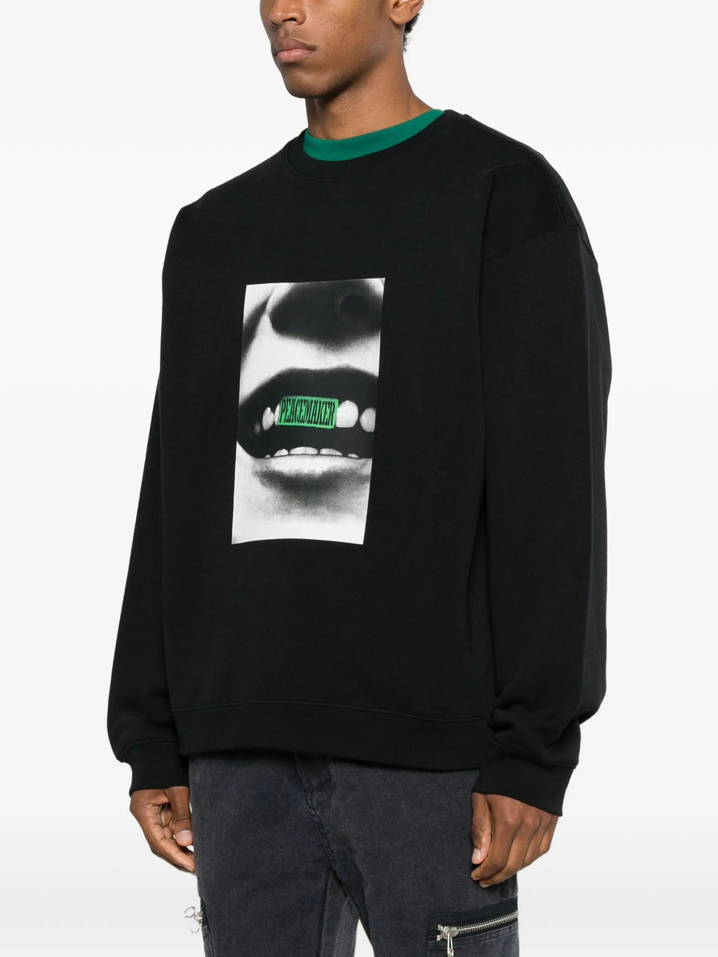 Loose Fit Crewneck Smile Print