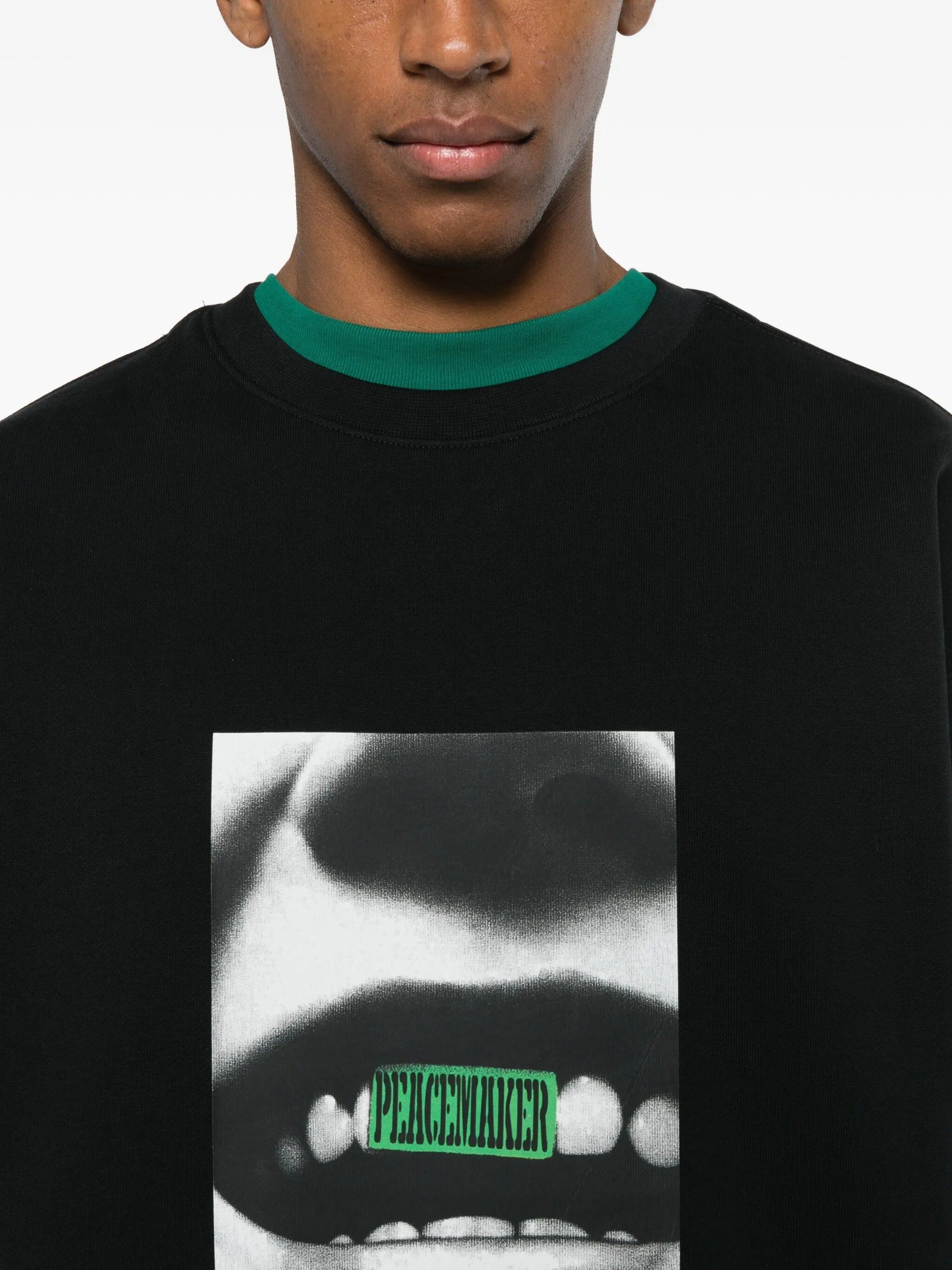 Loose Fit Crewneck Smile Print
