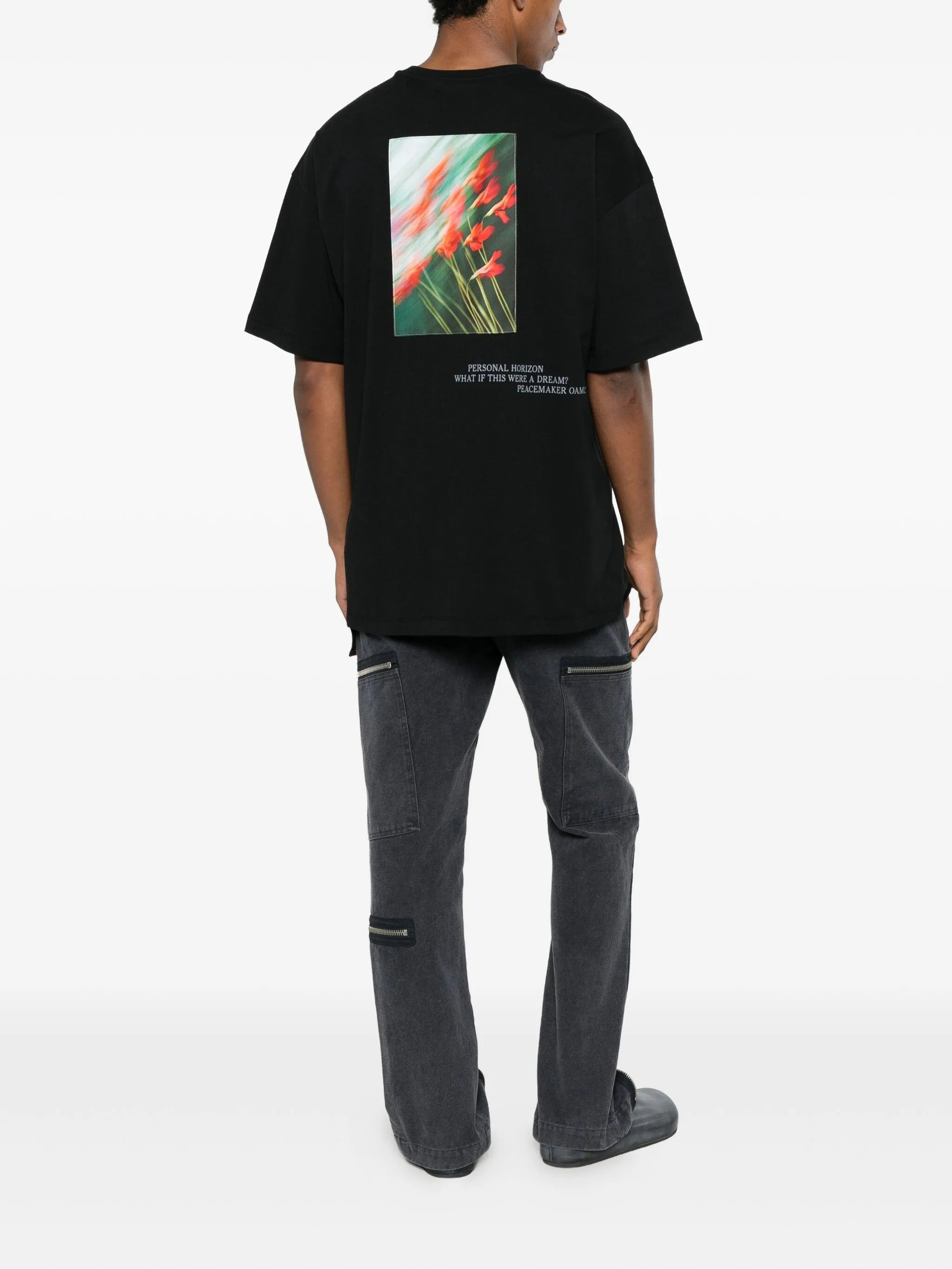 Loose Fit Tshirt Flowerred Print