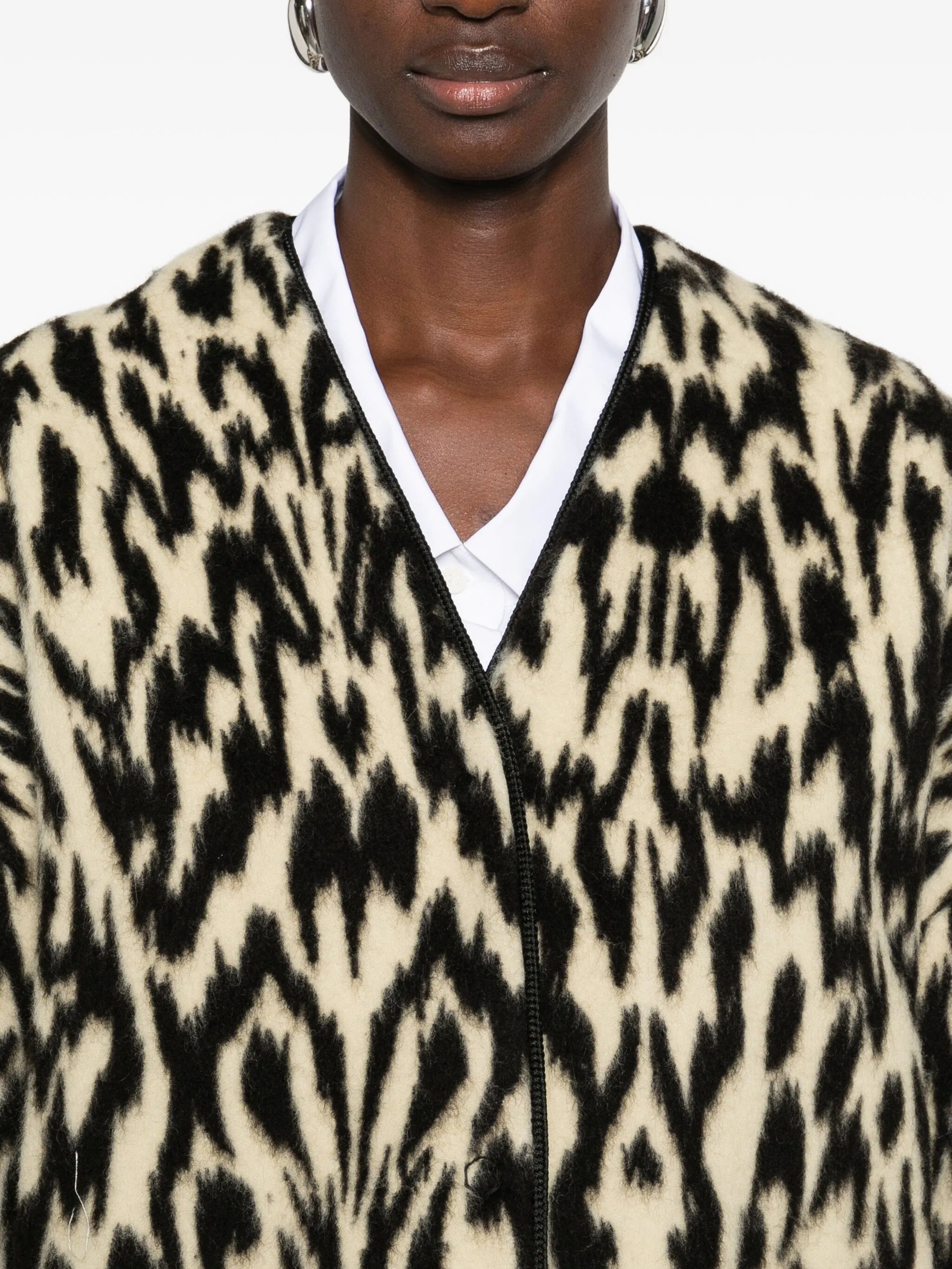 "moiree" jacquard cloth coat