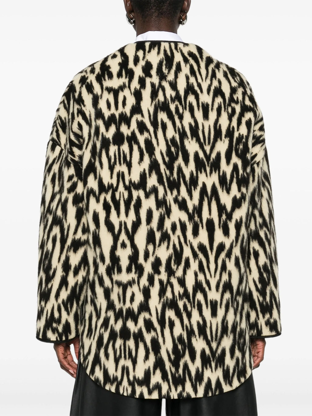 "moiree" jacquard cloth coat