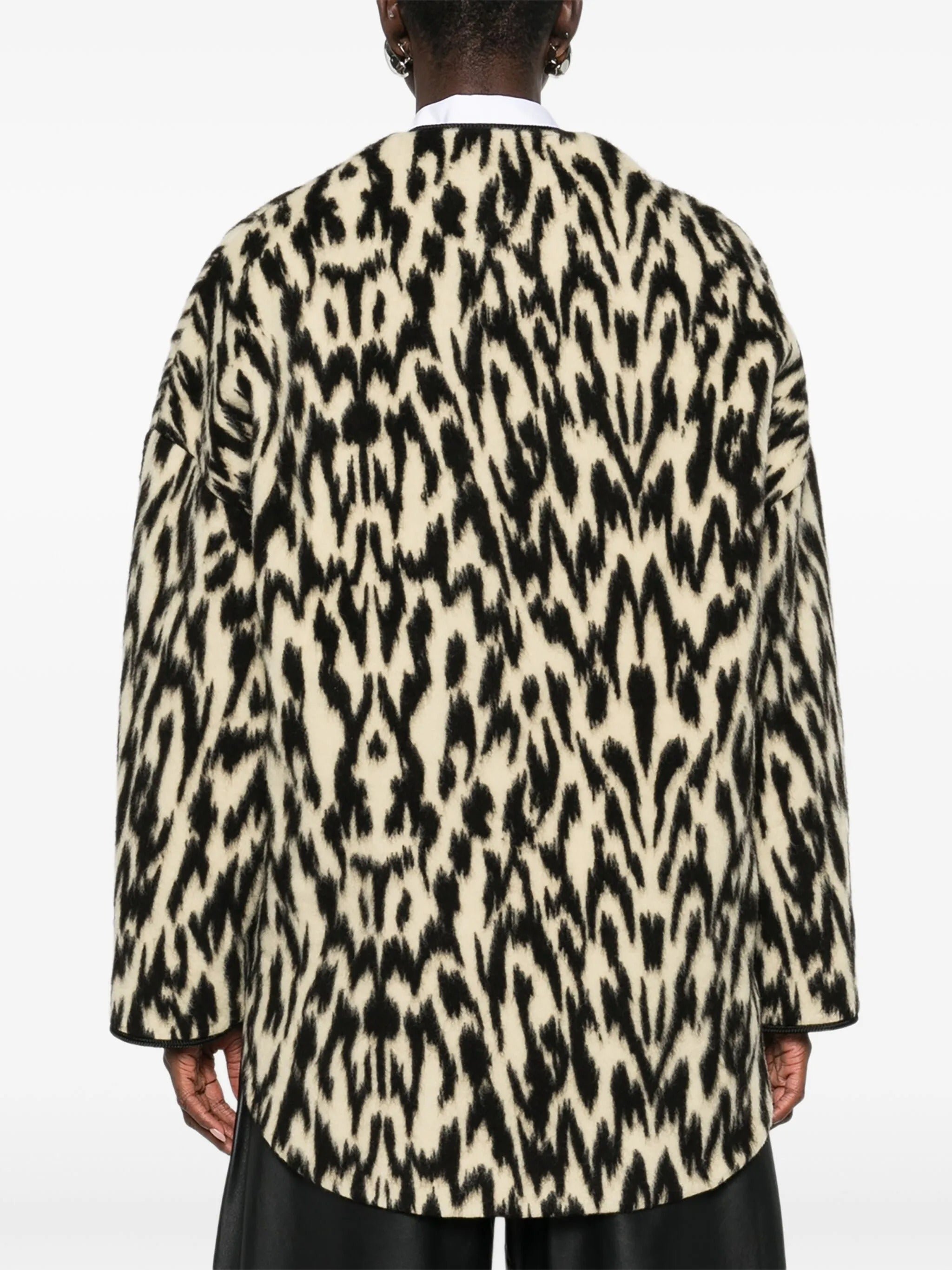 "moiree" jacquard cloth coat