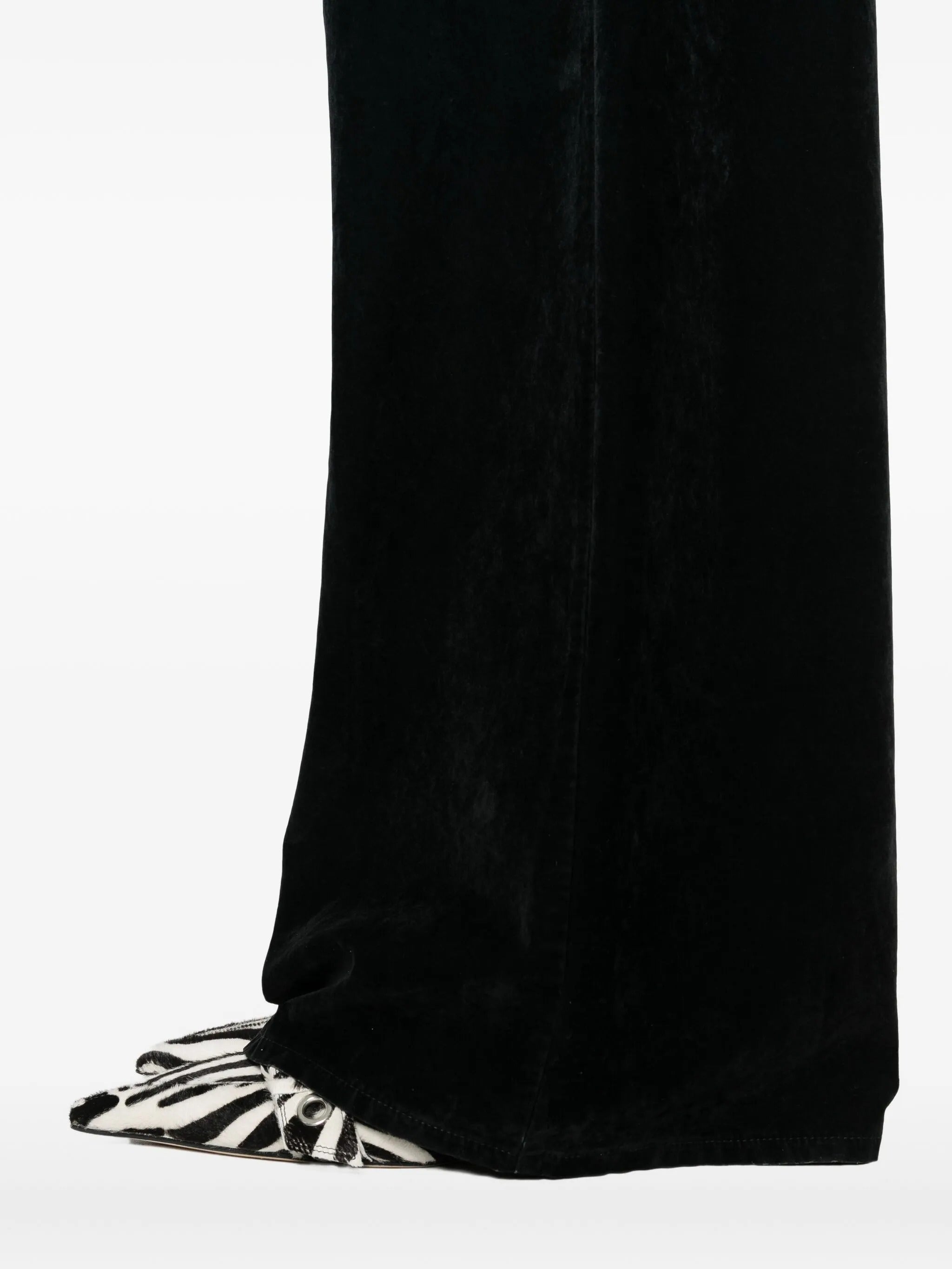 flocked cotton 5 pockets pants