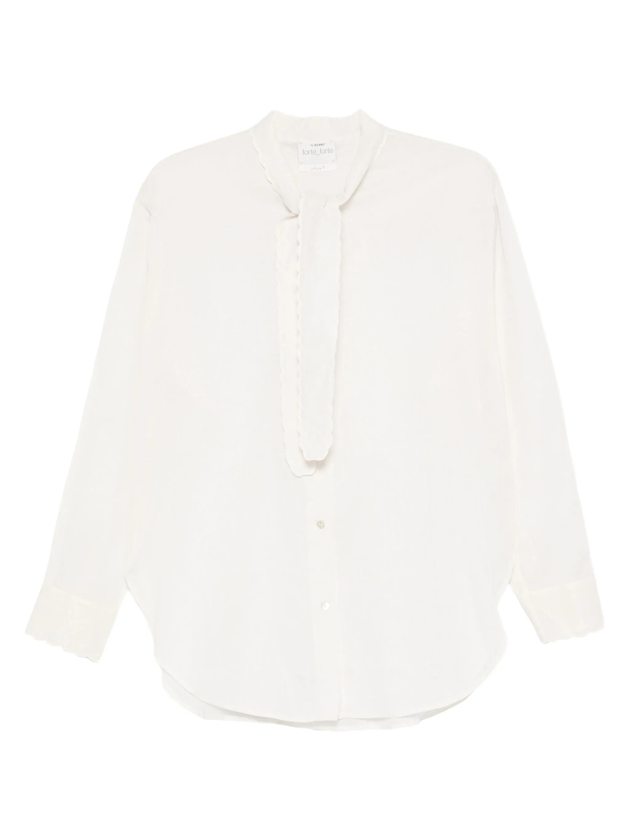 "memoires d`enfance"embroidery shirt with bow