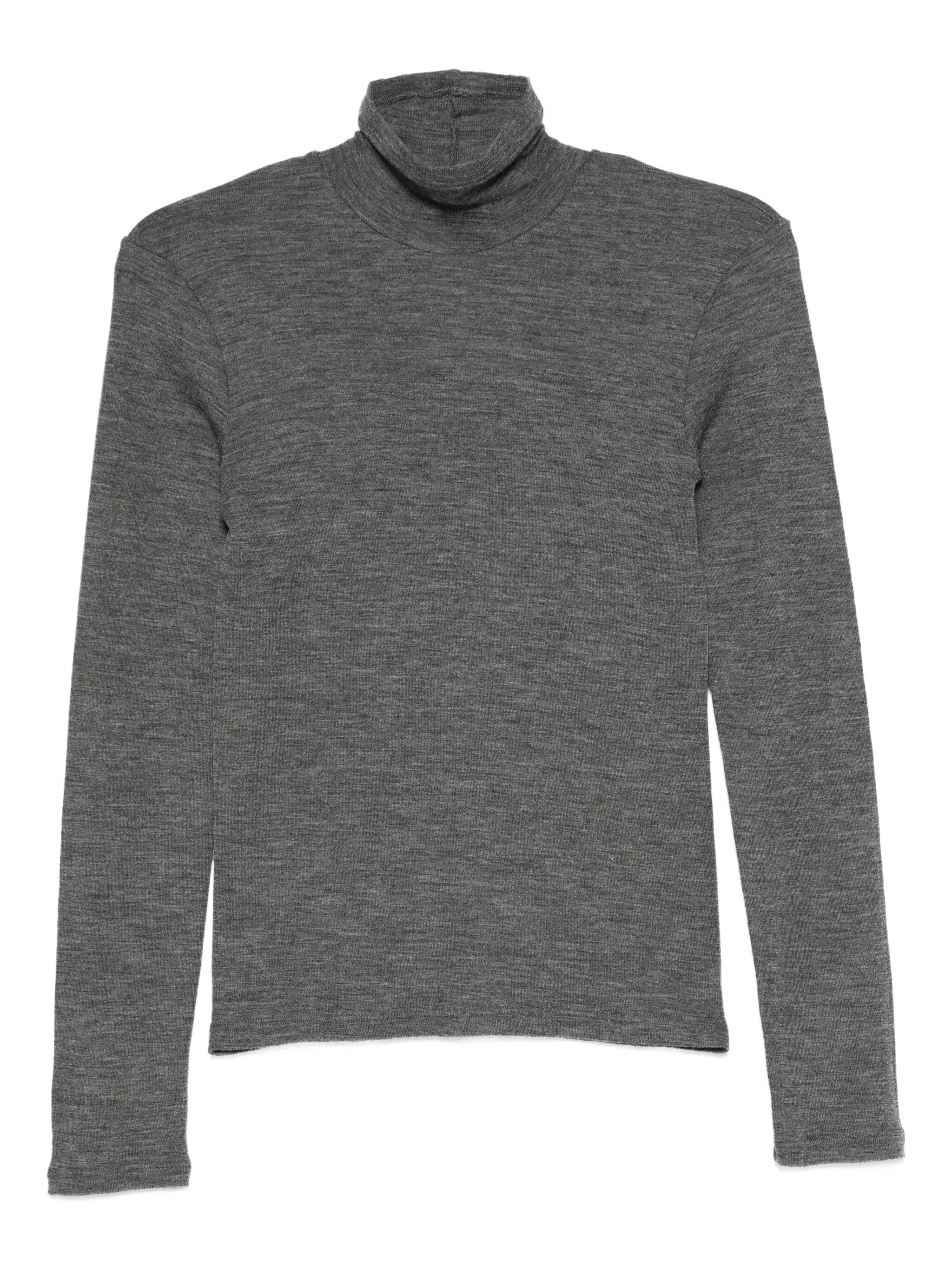 wool ribbed jersey turtleneck t-shirt