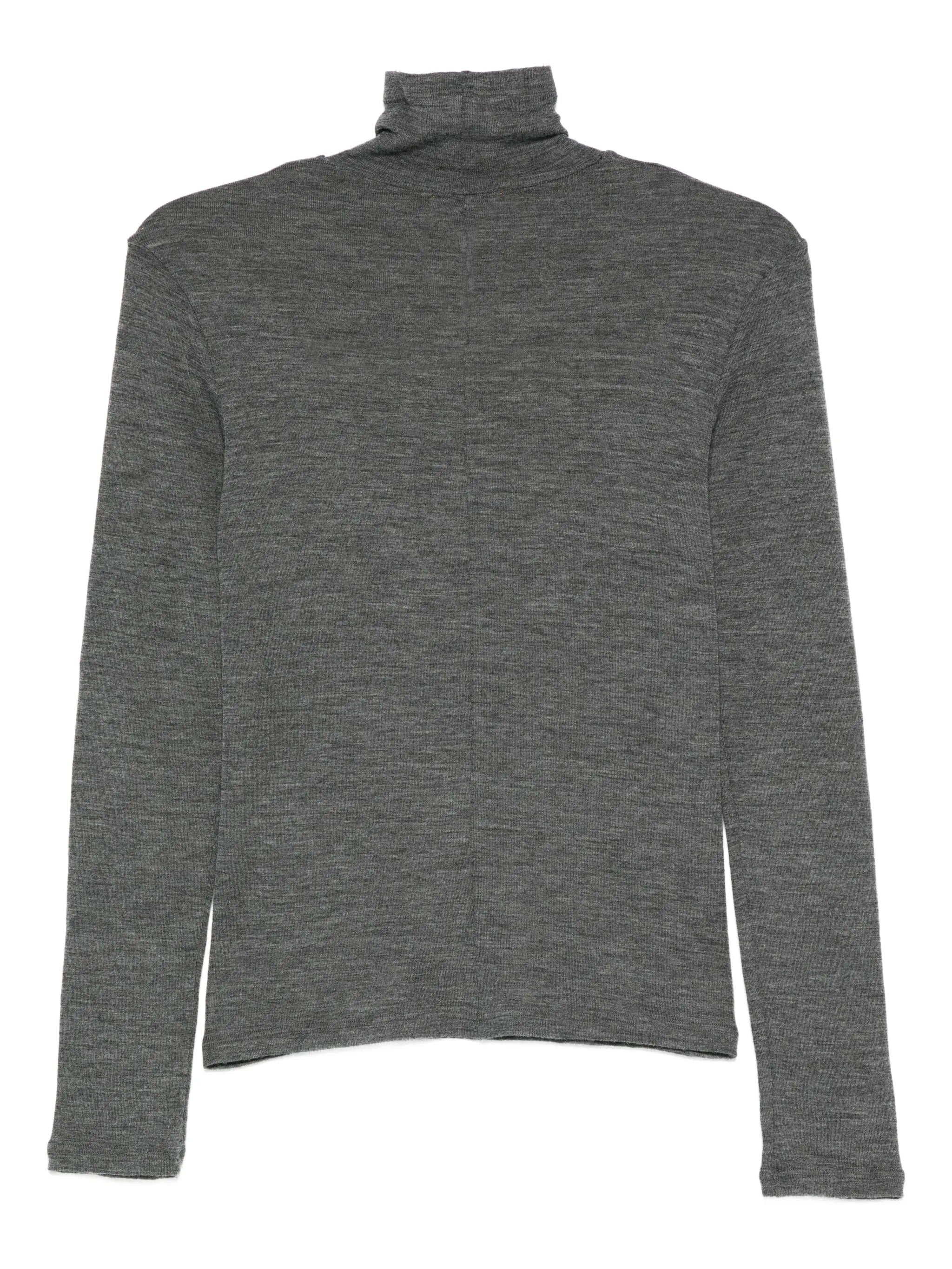 wool ribbed jersey turtleneck t-shirt