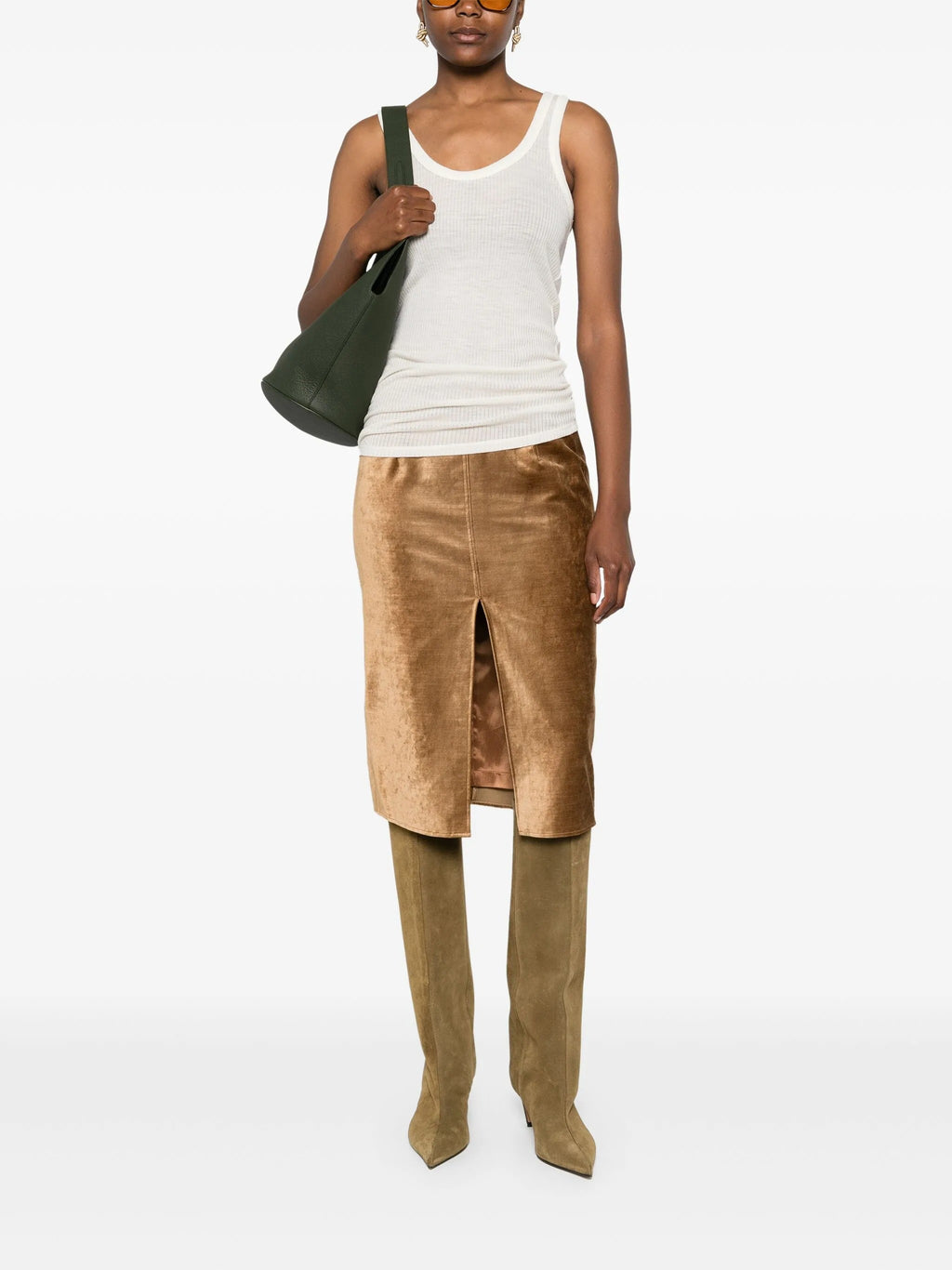 wool ribbed american tank top
